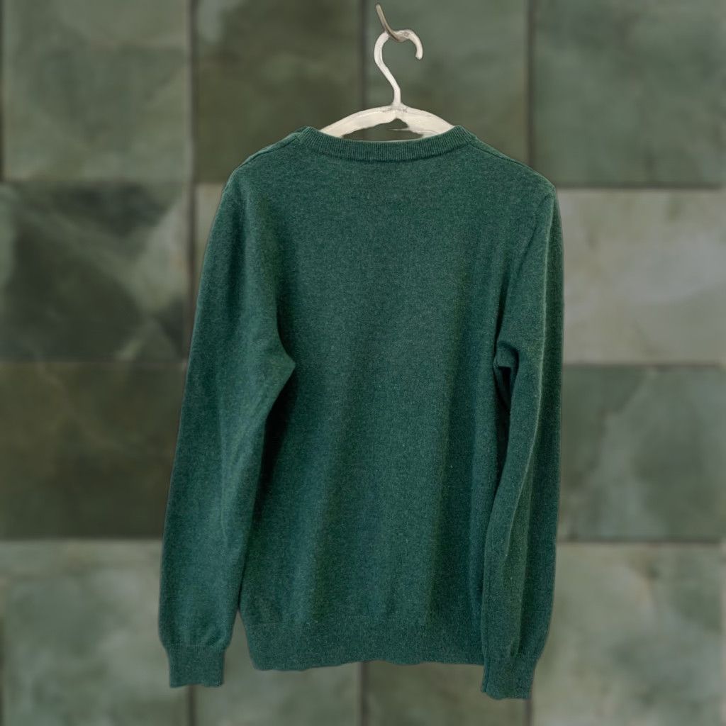 Vintage Hircus Sweater Green Men's M Crewneck Cashmere Pullover 100% - Vintage? No (pre-owned) Size US M / EU 48-50 / 2 - 1 Thumbnail
