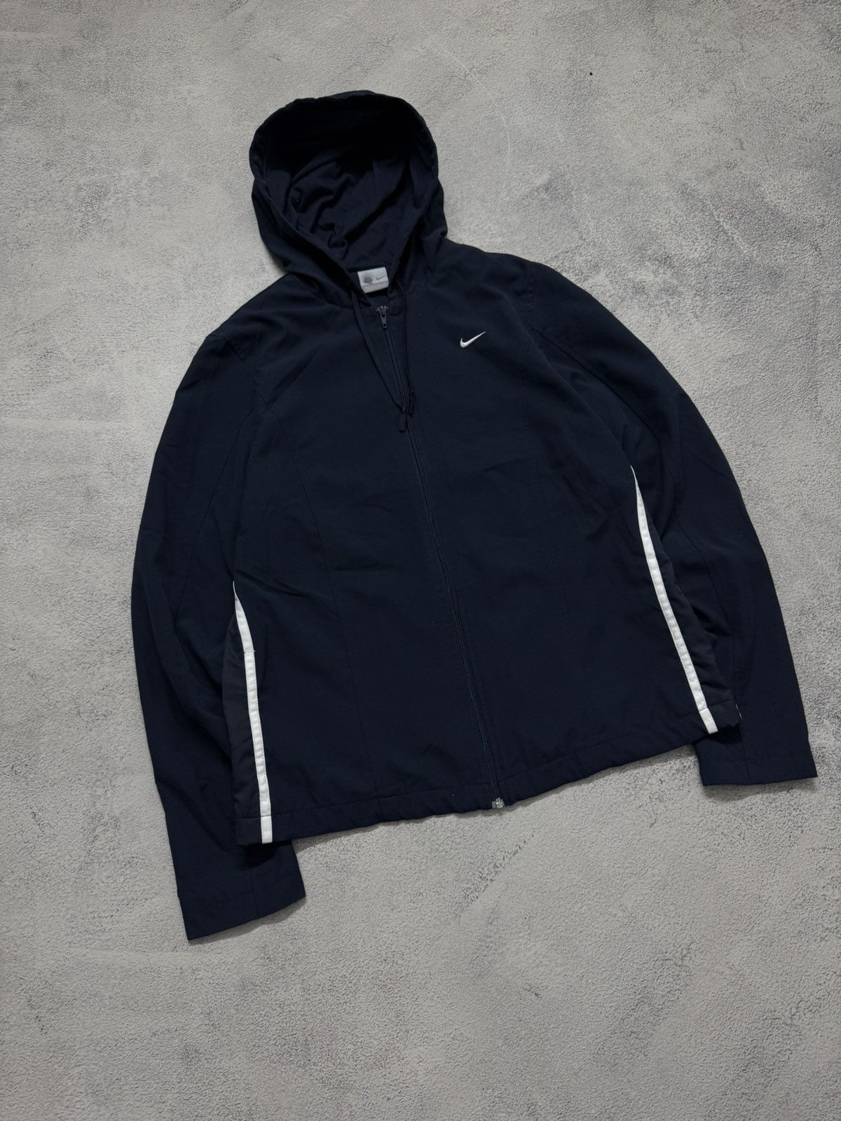 Nike Y2K Vintage NIKE Drill Small Swoosh Full Zip Light Jacket Size M / US 6-8 / IT 42-44 - 1 Thumbnail