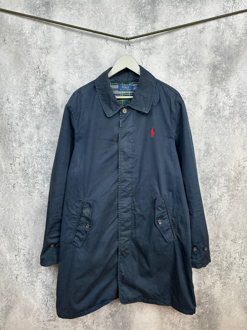 Polo Ralph Lauren Polo Ralph Lauren English Plaid Lined Trench Coat Navy Size US L / EU 52-54 / 3 - 1 Thumbnail