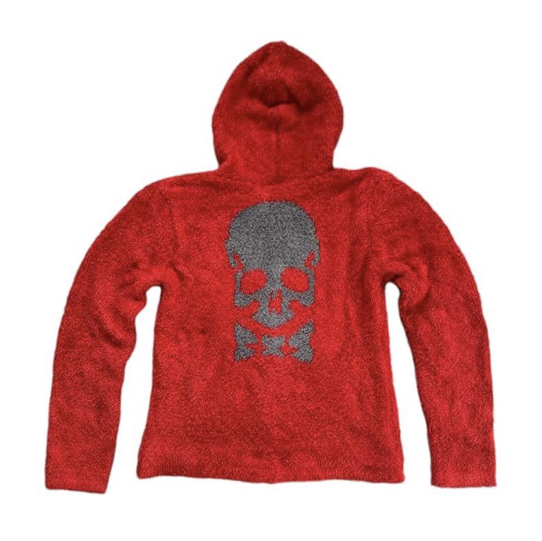 Skull Whiterock2 Kiyokiba Shunsuke Fleece Furry Jacket