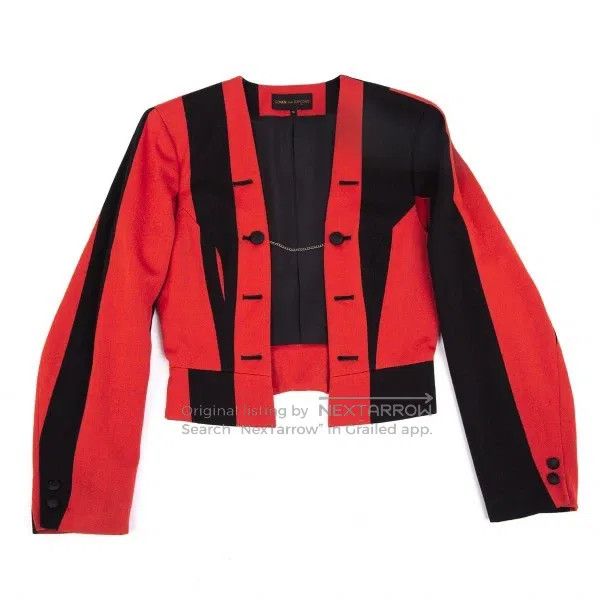 Comme des Garcons Comme Des Garcons Vertical-striped wool coat Size M / US 6-8 / IT 42-44 - 1 Thumbnail