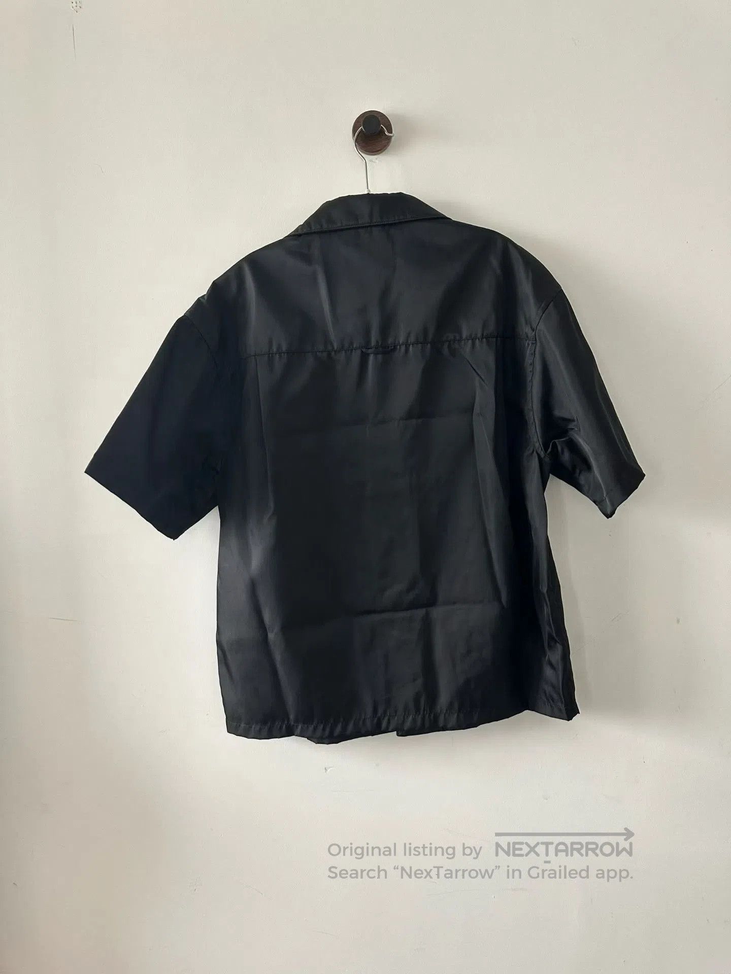 Prada Prada Black triangle six button nylon short sleeved shirt| Size S / US 4 / IT 40 - 2 Thumbnail