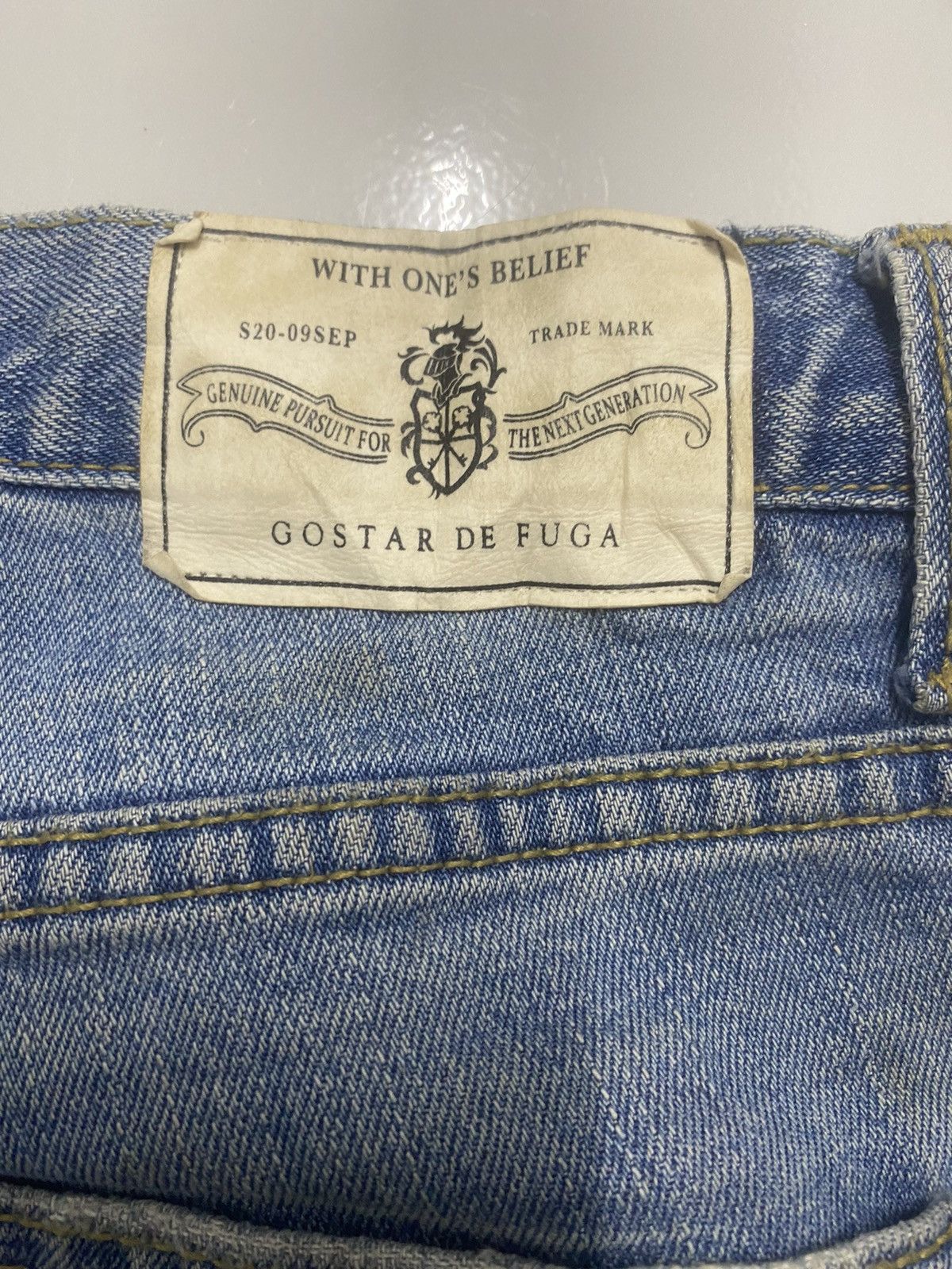 GOSTAR DE FUGA Gostar De Fuga Distressed Blue Denim Size US 29 - 8 Thumbnail