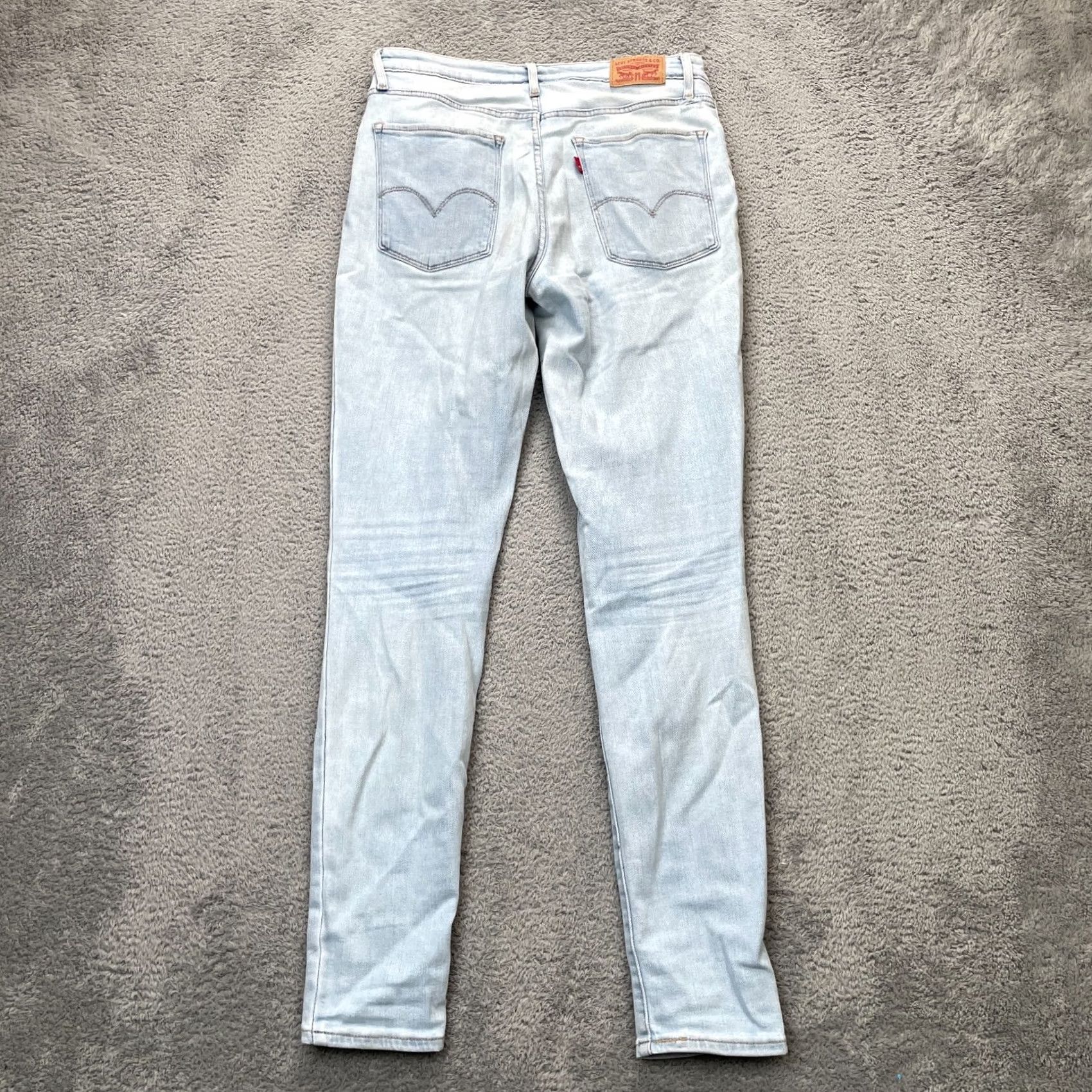 Levi's Levi's 721 Jeans Womens 29 Blue High Rise Skinny Denim Cotton Polyester Spandex Button Zip 5-Pocket 30 Inseam Light Wash - Regular Mens Womens Girls Size 29" - 6 Thumbnail