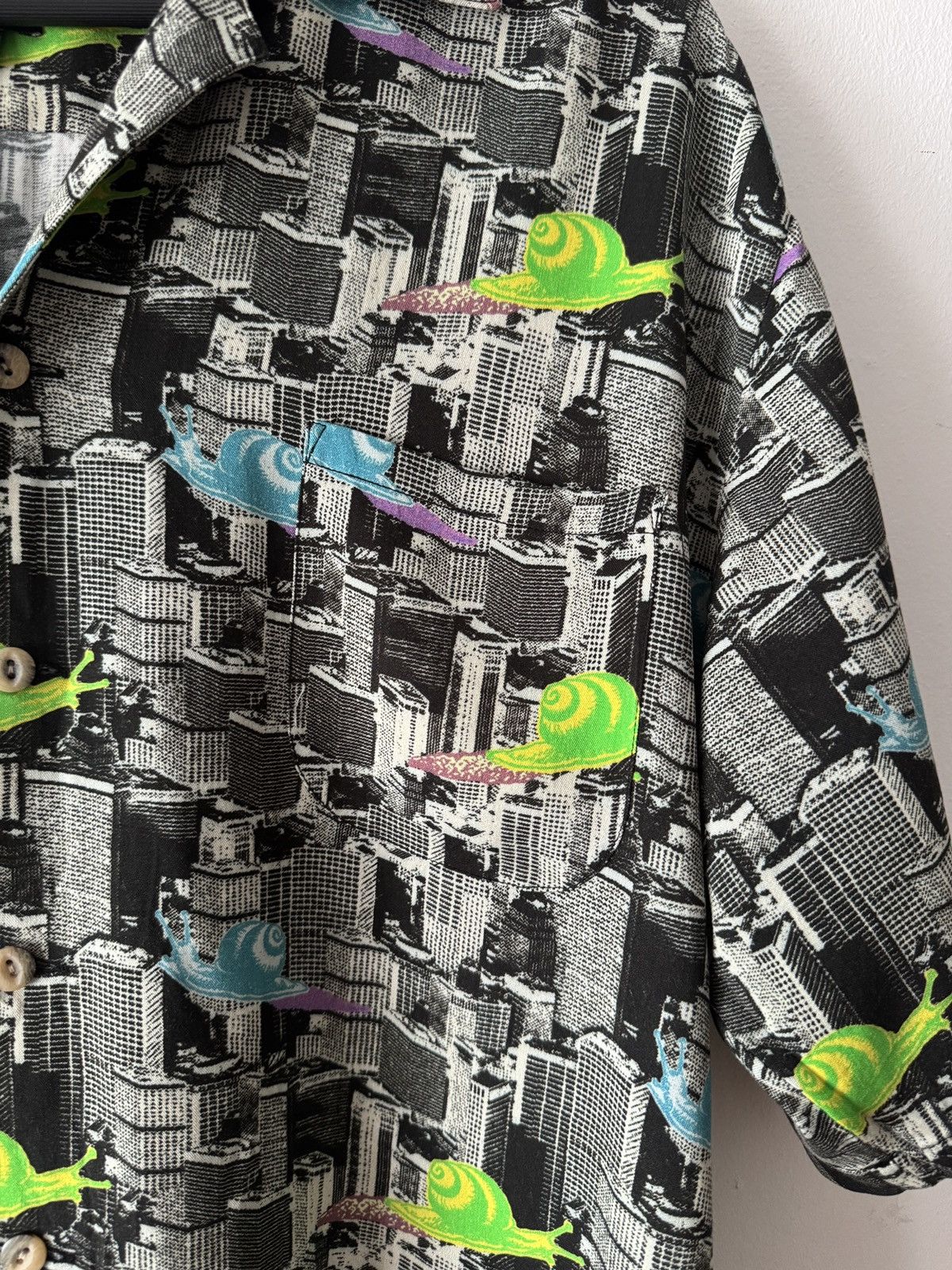 Brain Dead 🔥🔥 Brain Dead Snail Print Hawaiian Shirt Size US L / EU 52-54 / 3 - 5 Thumbnail