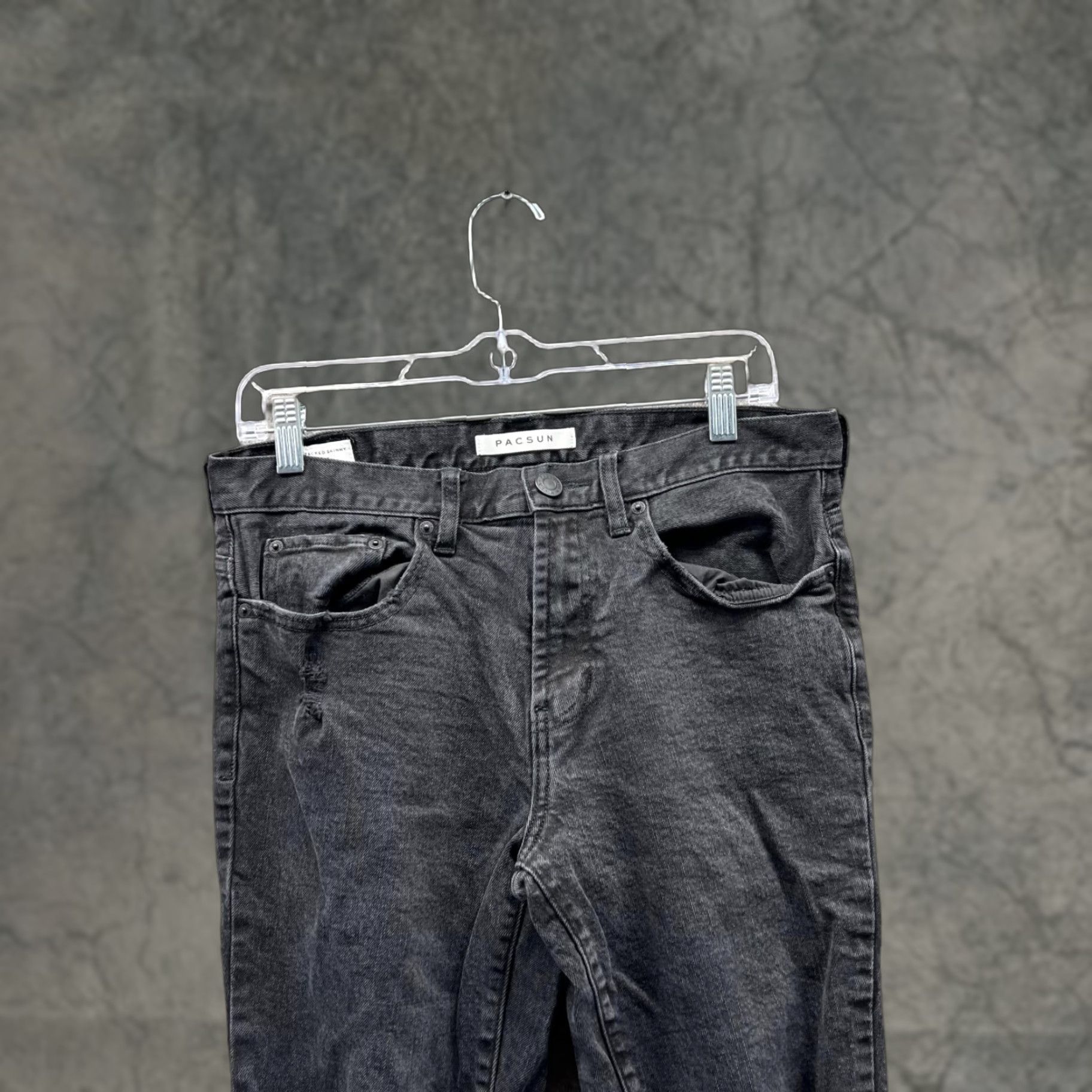 Pacsun Pacsun Jeans Men 31x32 Denim Skinny Fit Black 31 Inseam Regular Rise Button Pockets Casual Vintage: No Mens Size US 31 - 1 Thumbnail