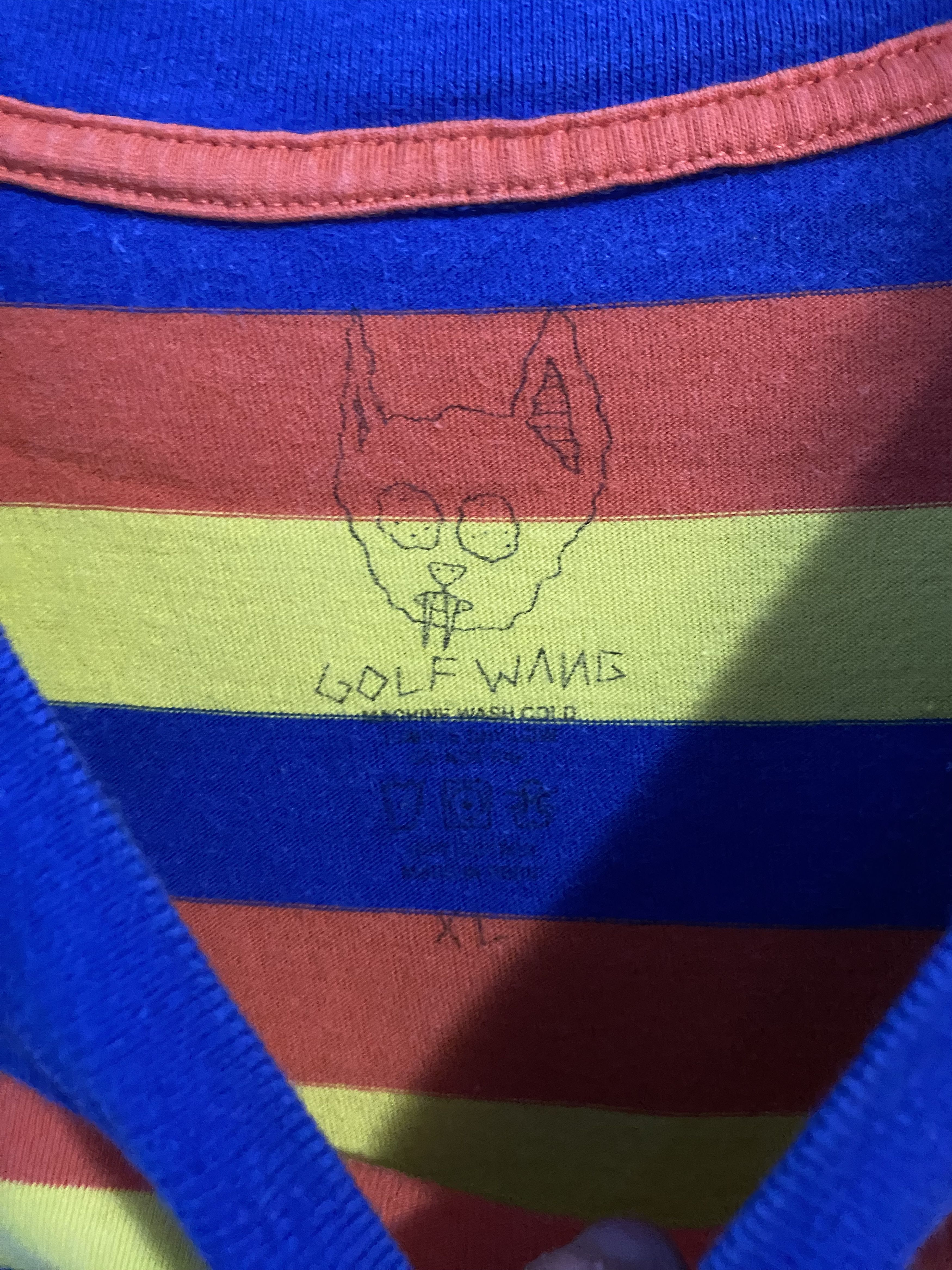 Golf Wang Golf Wang SS14 Striped Logo Tee Size US XL / EU 56 / 4 - 3 Thumbnail
