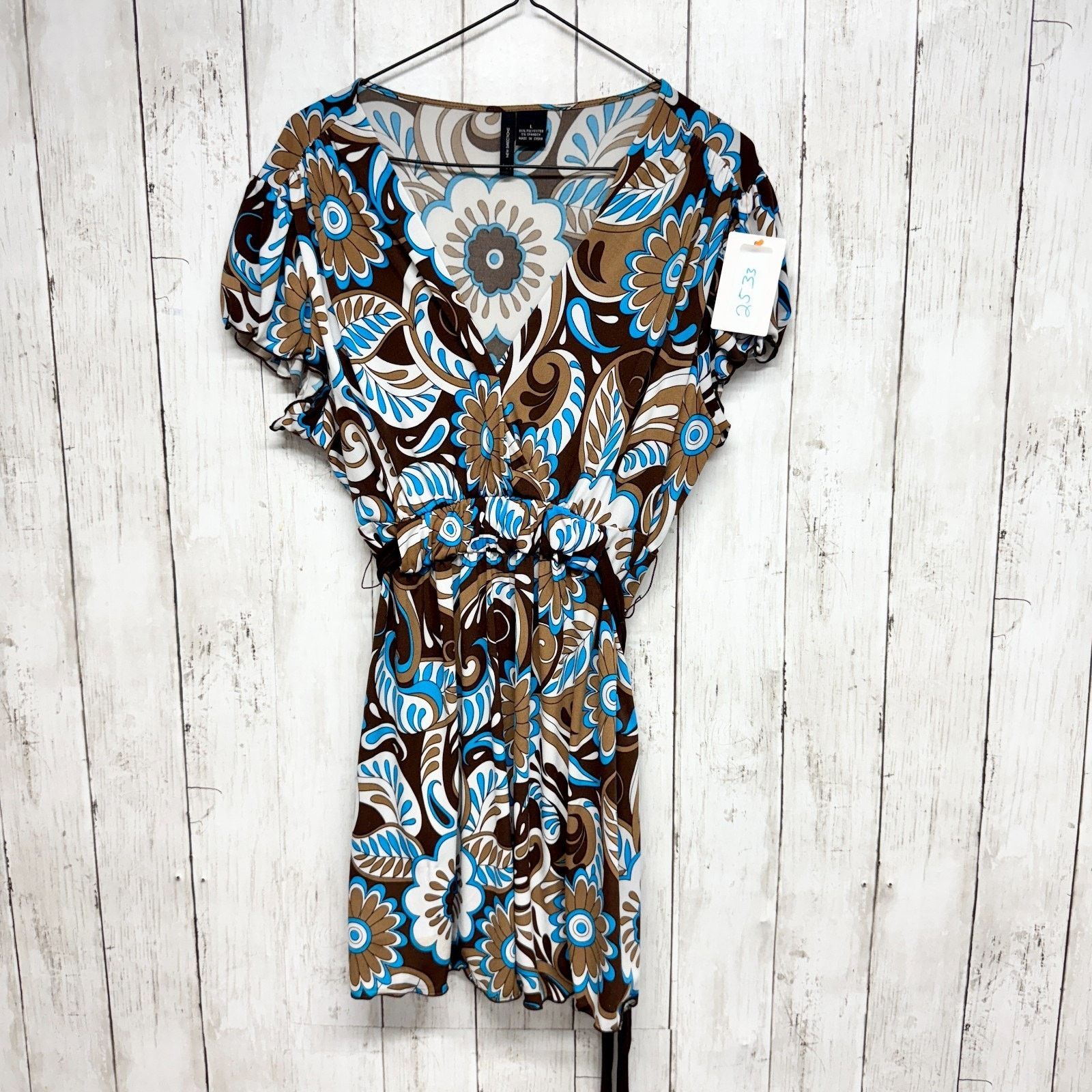 Other New Directions Dress Size Large Ruffle Short Sleeve Mini Size L / US 10 / IT 46 - 1 Thumbnail