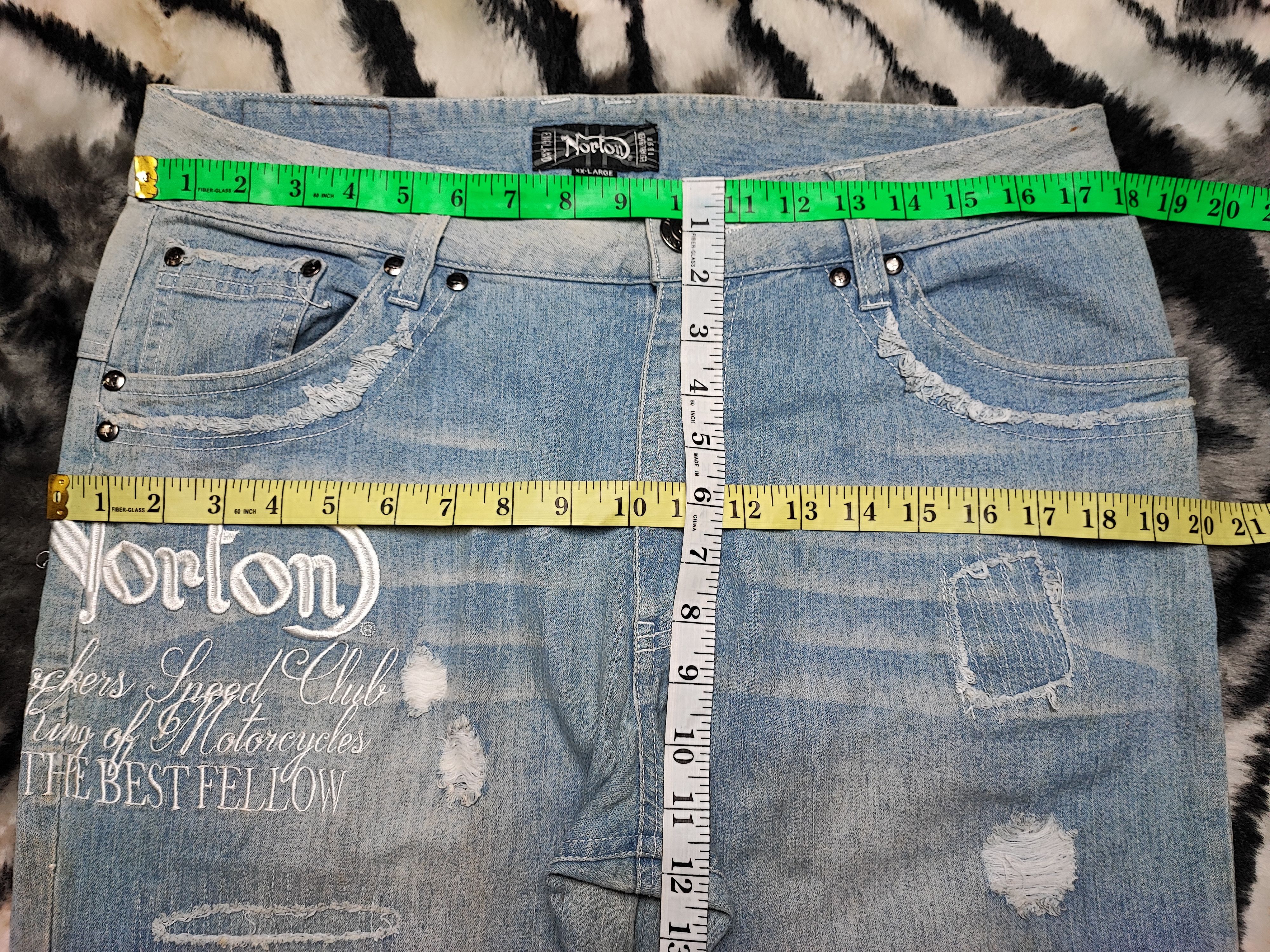 Japanese Brand × Norton × Vintage Special Design Norton Jeans Size US 35 - 5 Thumbnail