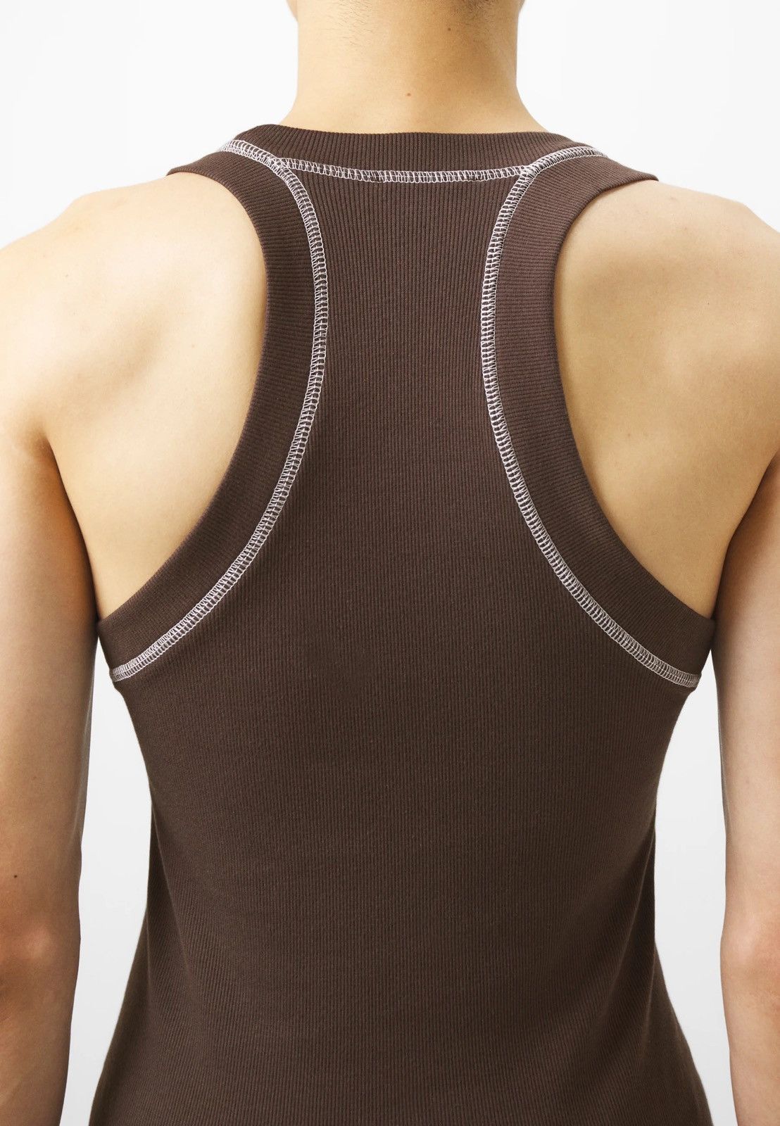 Saul Nash !DS! SS23 Saul Nash Brown Overlock Stitch Tank Top Size US S / EU 44-46 / 1 - 7 Thumbnail