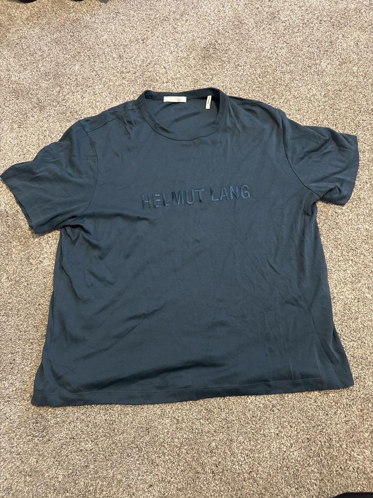 Helmut Lang Helmut Lang embroidered logo t-shirt Size US XL / EU 56 / 4 - 1 Thumbnail