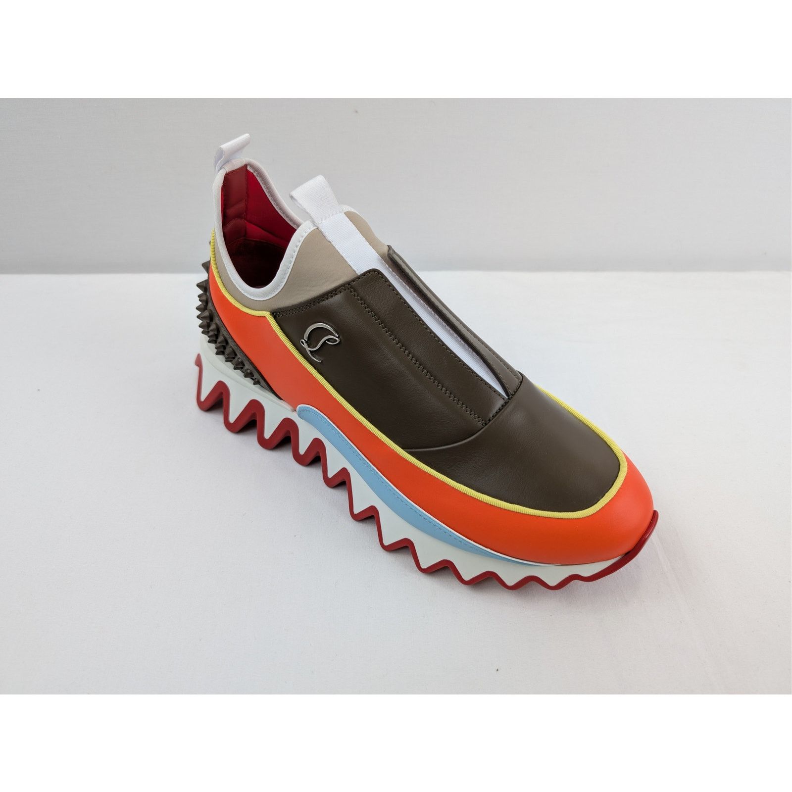 Christian Louboutin o1rshd1 Sharkyloub SP Spikes Flat Shoe Sneakers Multicolor Size US 10 / EU 43 - 3 Thumbnail