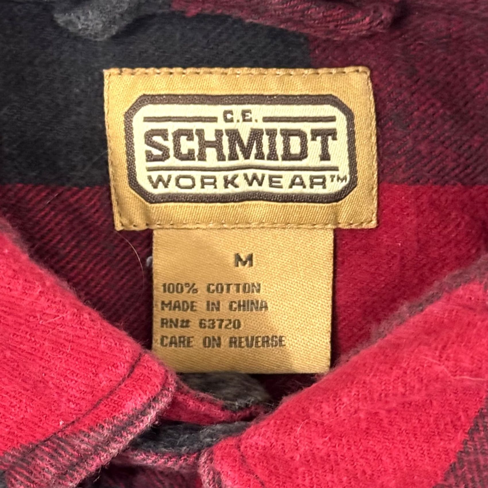 Vintage C.E. Schmidt Shirt Mens Medium Red Button Plaid Long Sleeve Flannel Workwear Size US M / EU 48-50 / 2 - 4 Thumbnail