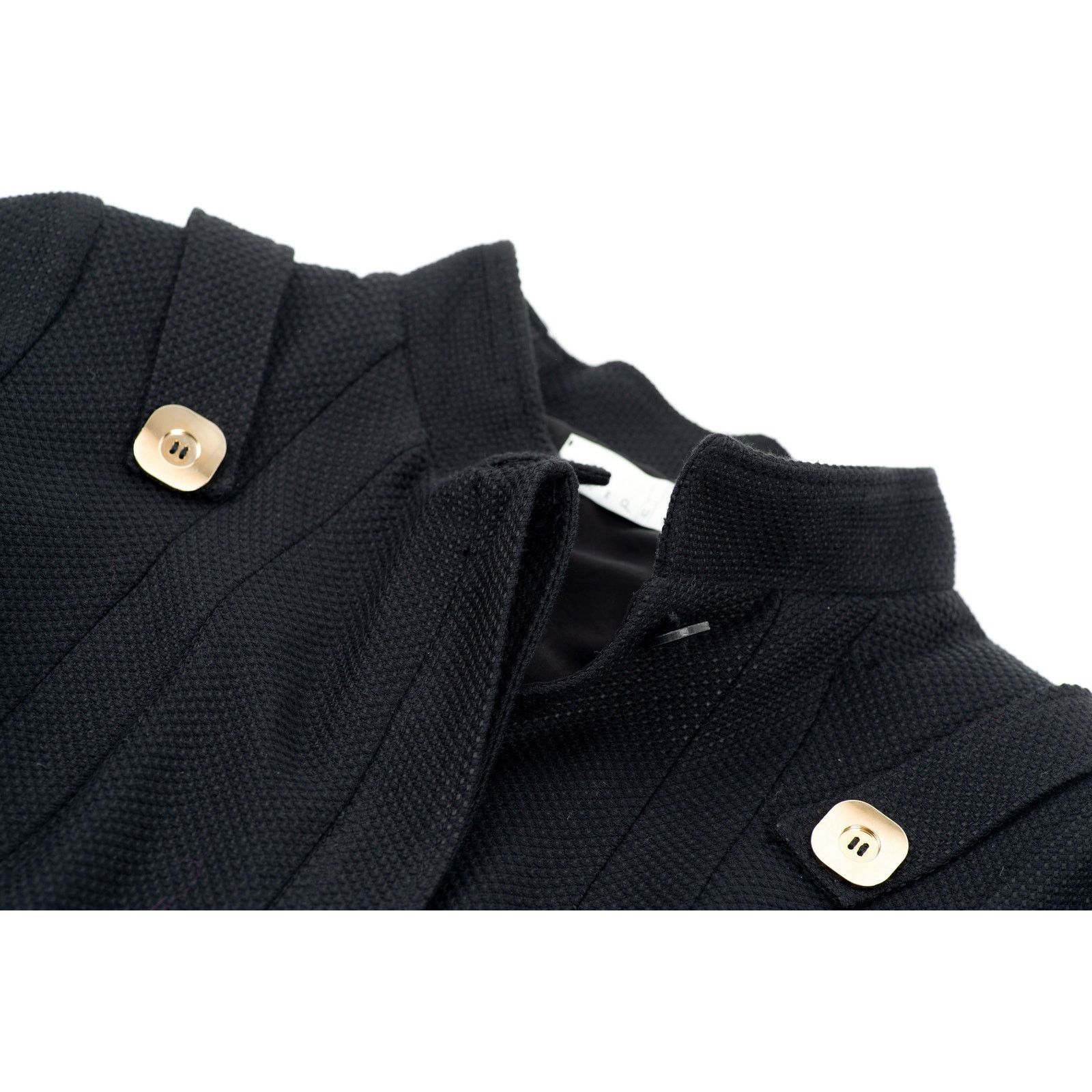 Other Requiem Silk Lined Cotton Blend Black Elegant Jacket Size S / US 4 / IT 40 - 5 Thumbnail