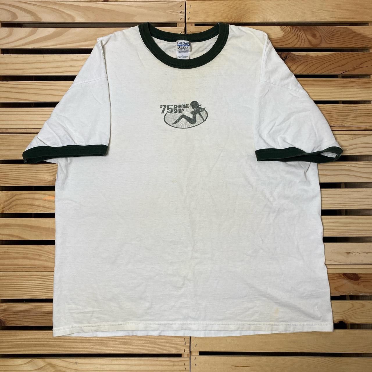Gildan Vintage 75 Chrome Shop White Naughty Trucking Tee Size XL Size US XL / EU 56 / 4 - 2 Thumbnail