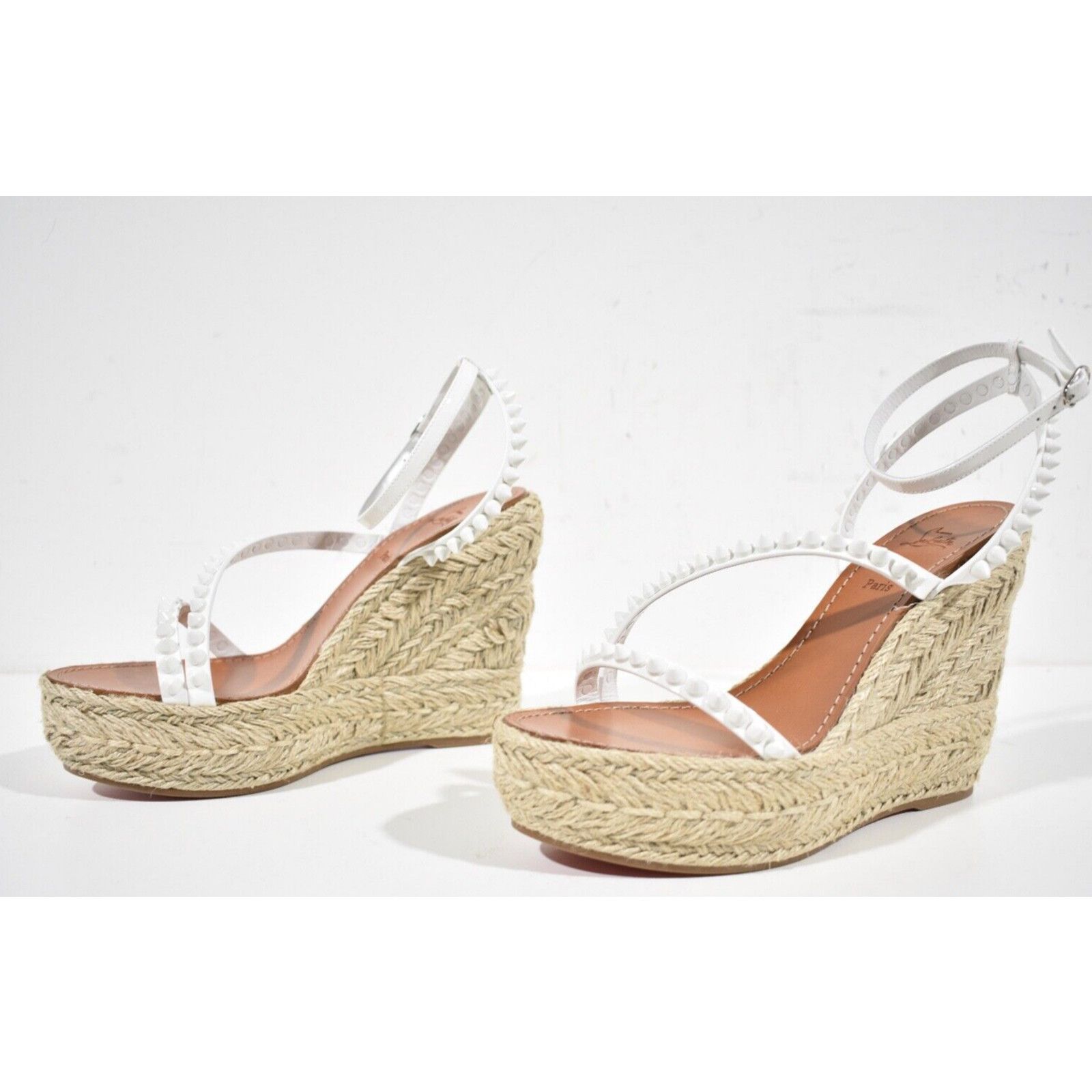 Christian Louboutin Mafaldina Zeppa 120 White Platform Wedge Sandal Heel Pump 41 Size US 11 / IT 41 - 10 Thumbnail