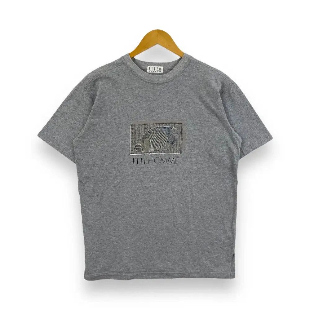 Vintage Vintage 90's ELLE HOMME PARIS Fish Graphic Art Tee Shirt Size US M / EU 48-50 / 2 - 1 Thumbnail