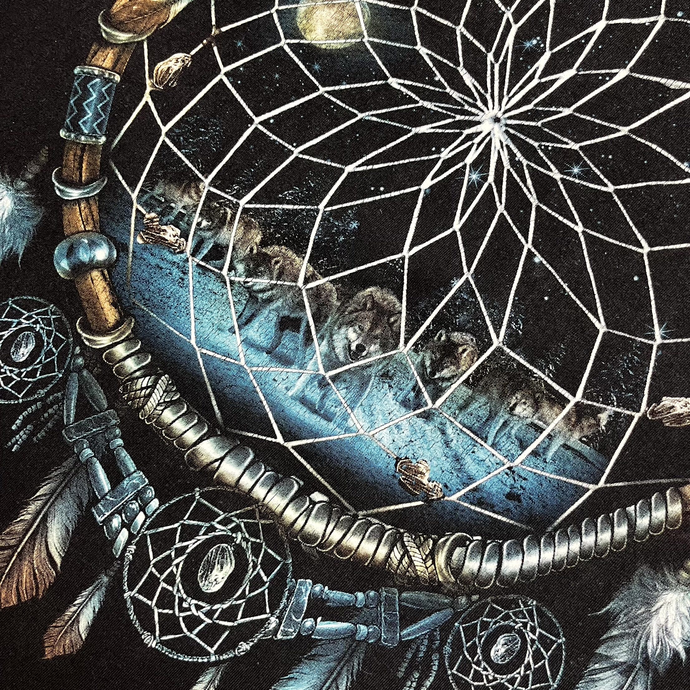 Vintage Vintage WILD Black T Shirt Dream Catcher Wolf 90s Size M Size US L / EU 52-54 / 3 - 7 Thumbnail