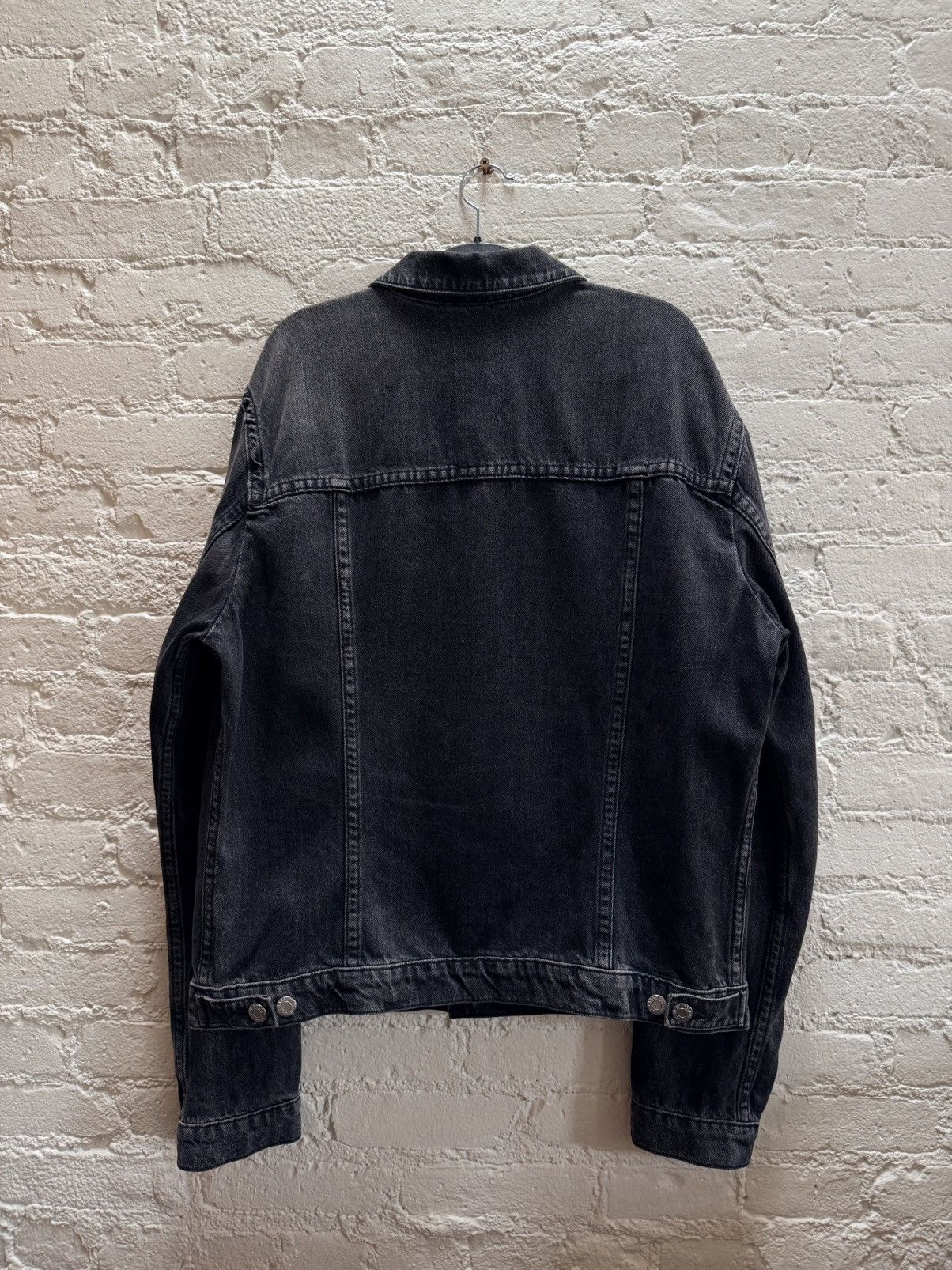 Helmut Lang Black Stonewash Denim Trucker Jacket Size US XL / EU 56 / 4 - 7 Thumbnail