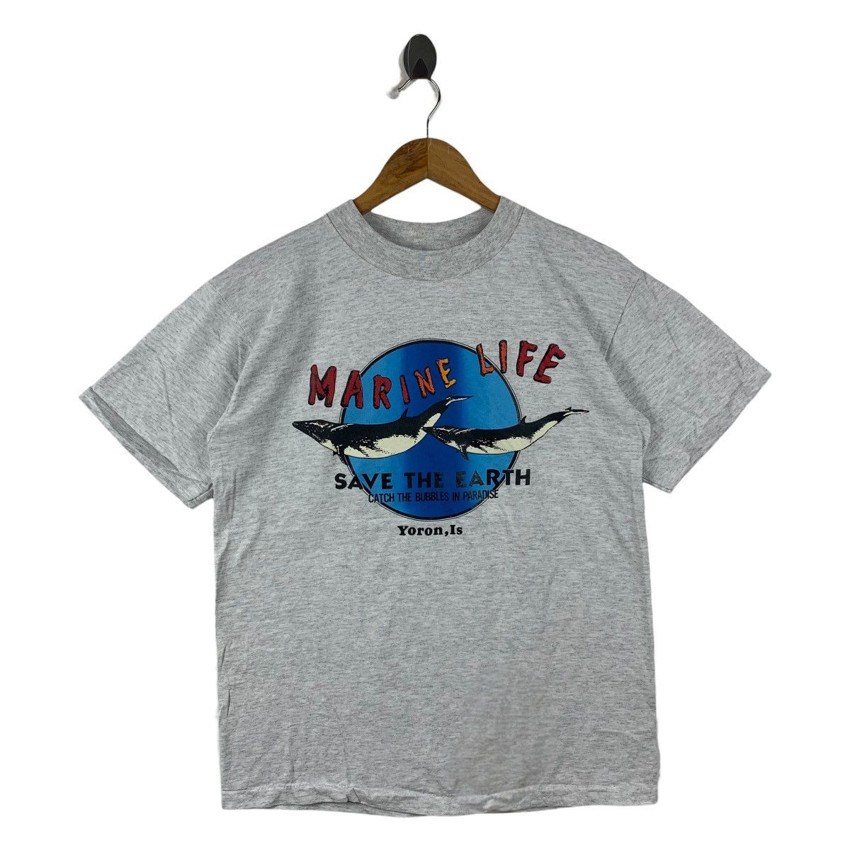 Vintage Vintage 90s MARINE LIFE mammals fish printed art tee Size US M / EU 48-50 / 2 - 1 Thumbnail