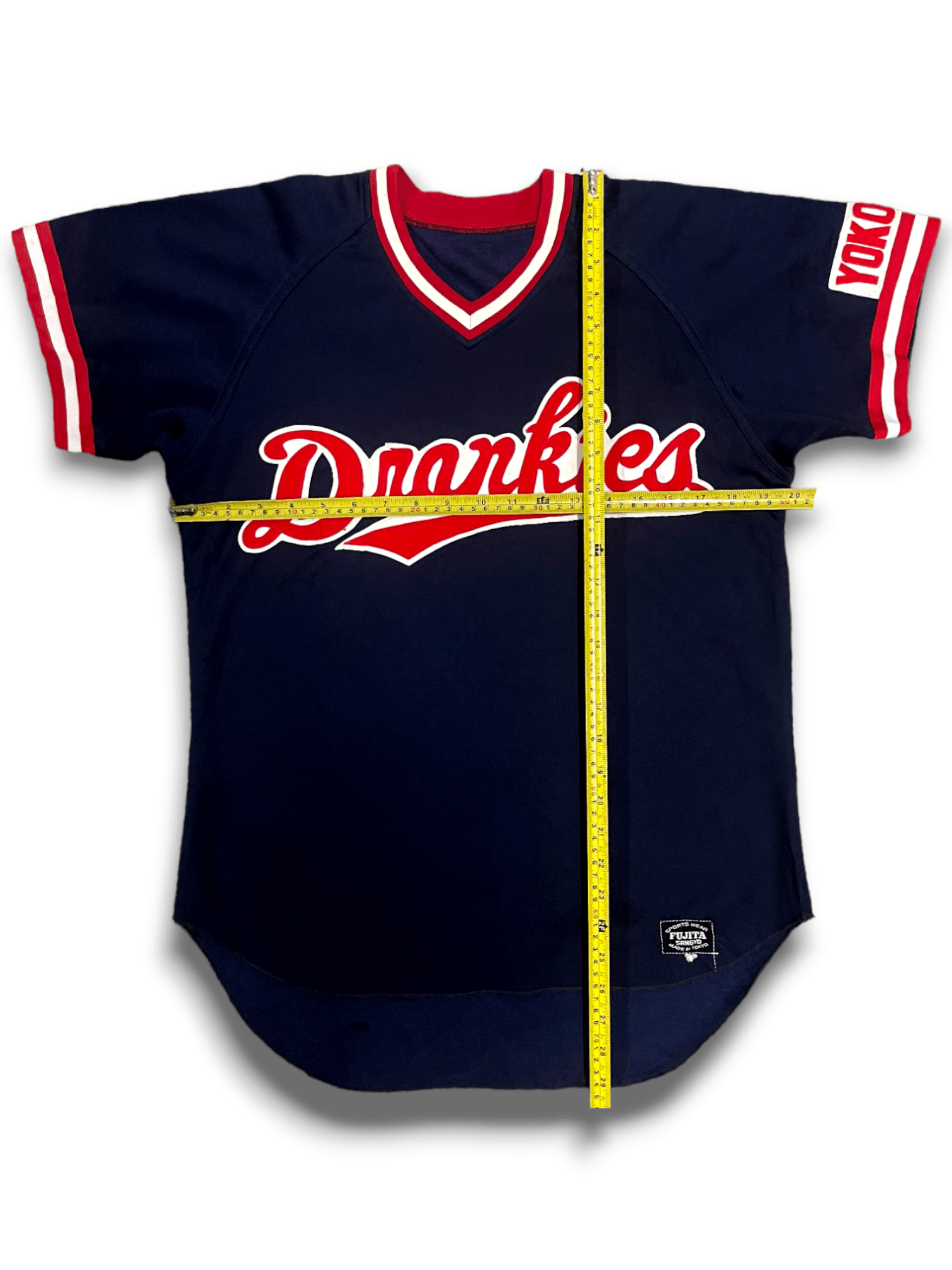 Japanese Brand × MLB Fujita Sangyo Drankies Yokohama Oversized Baseball Jersey Size L / US 10 / IT 46 - 6 Thumbnail