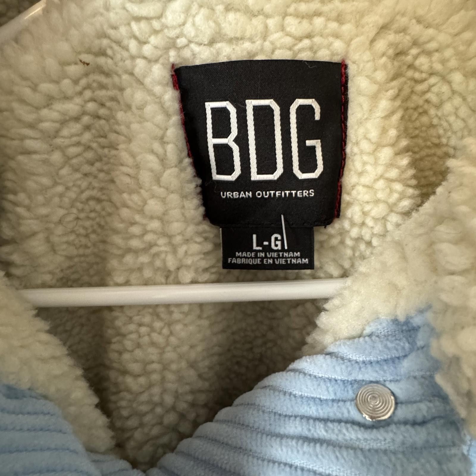 Other BDG Urban Outfitters-Large- Light Blue Corduroy Sherpa Size ONE SIZE - 2 Thumbnail