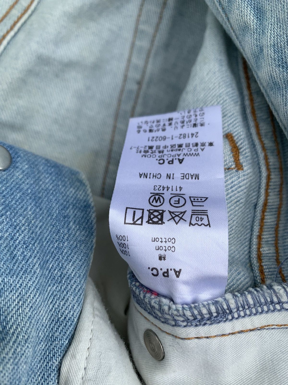 A.P.C. APC SELVEDGE BUTTON FLY LIGHT BLUE JAPANESE DISTRESSED DENIM Size US 30 / EU 46 - 16 Thumbnail