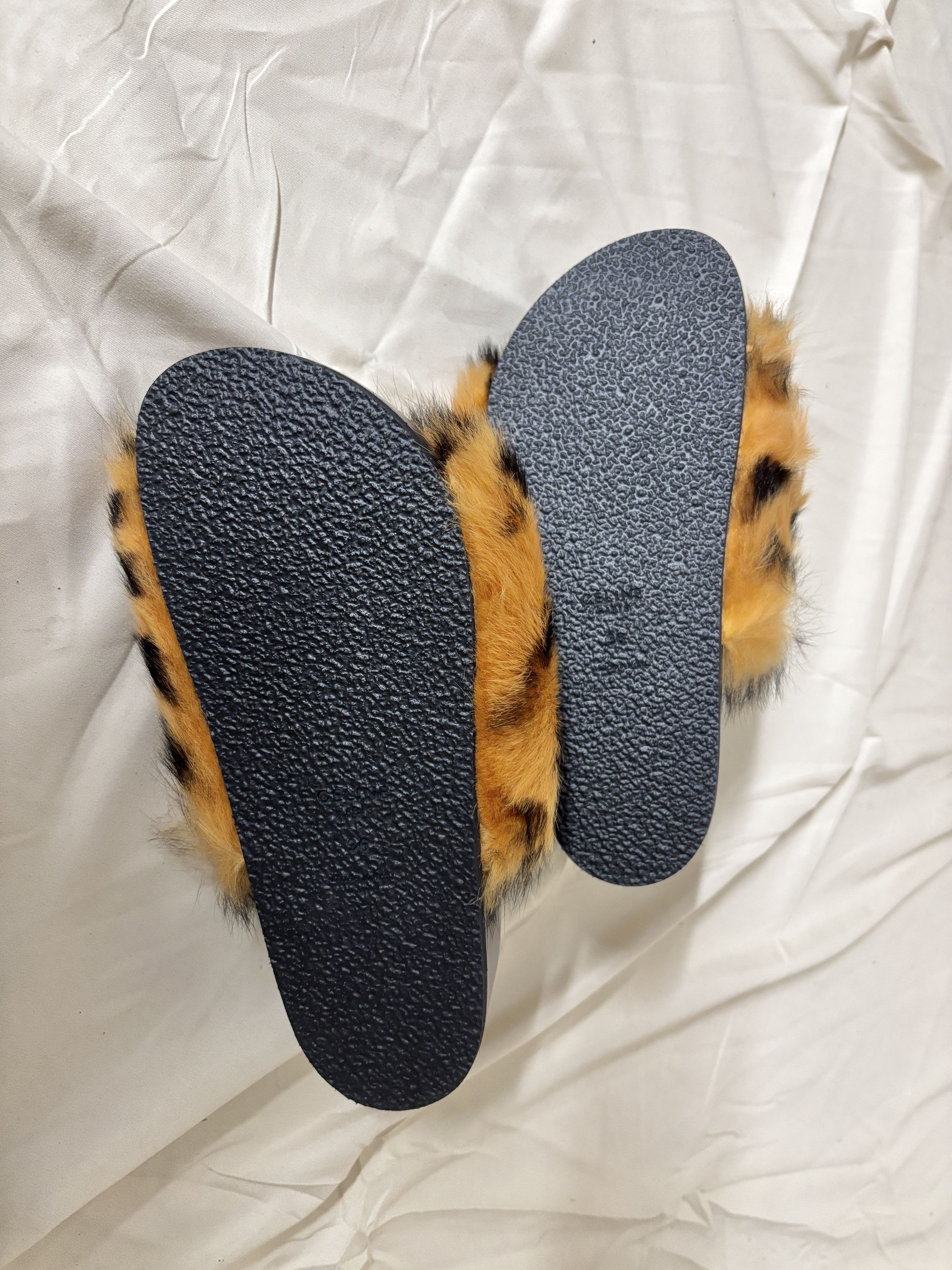 Celine Celine Furry Slides by Phoebe Philo - NIB, sz 36 Size US 6 / IT 36 - 7 Thumbnail
