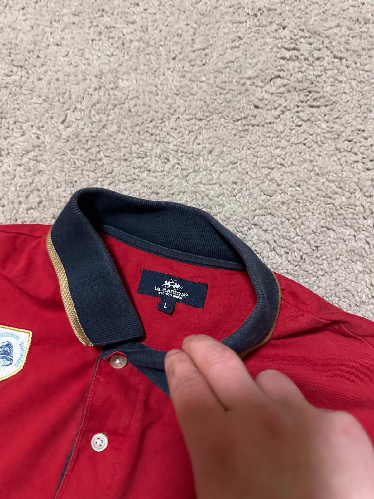 La Martina Vintage La Martina Argentina Polo Shirt Big Logo Rugby Men Size US L / EU 52-54 / 3 - 4 Thumbnail