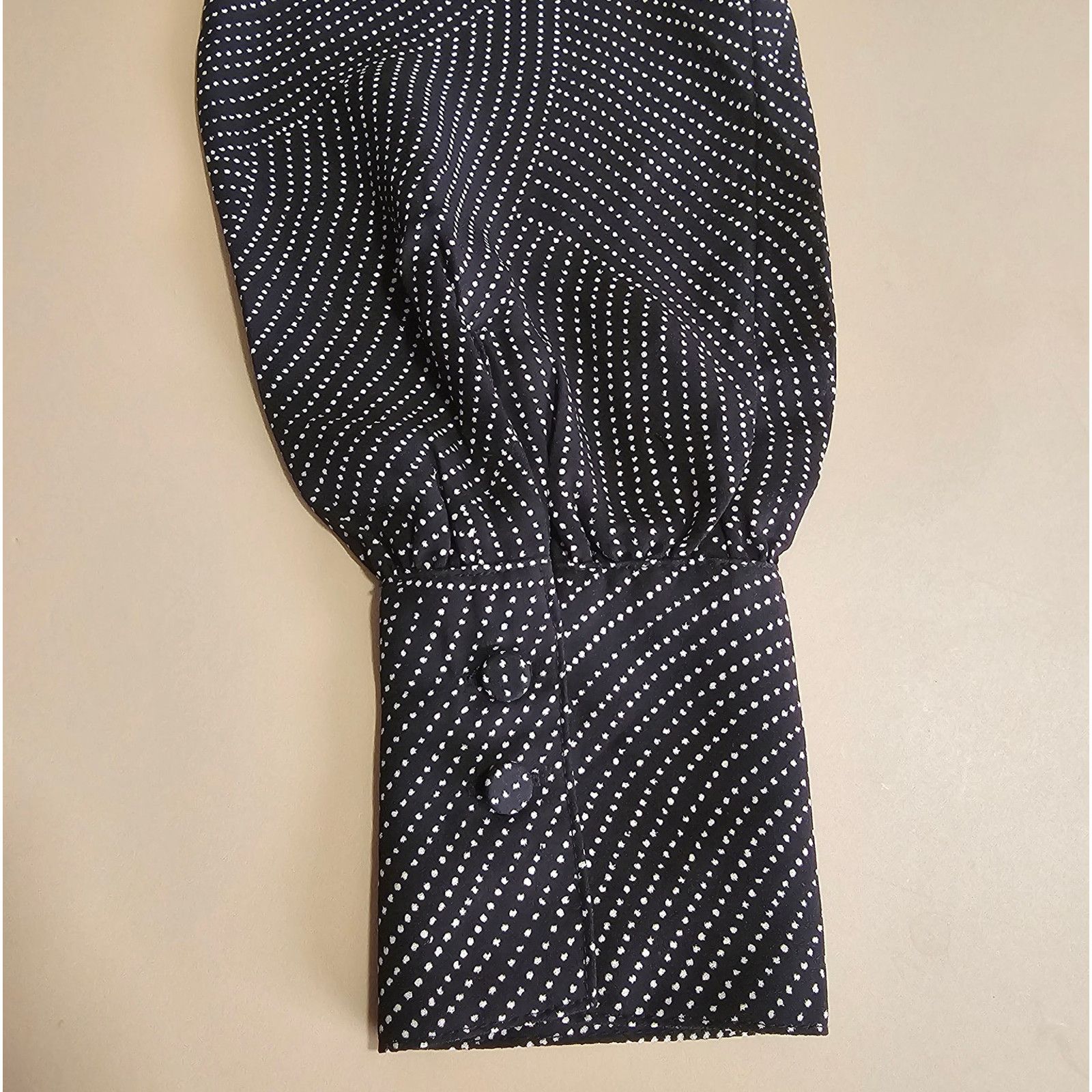 Madewell EUC Madewell Women's Black Tie Waist Midi Dress in Dot M Size M / US 6-8 / IT 42-44 - 12 Thumbnail