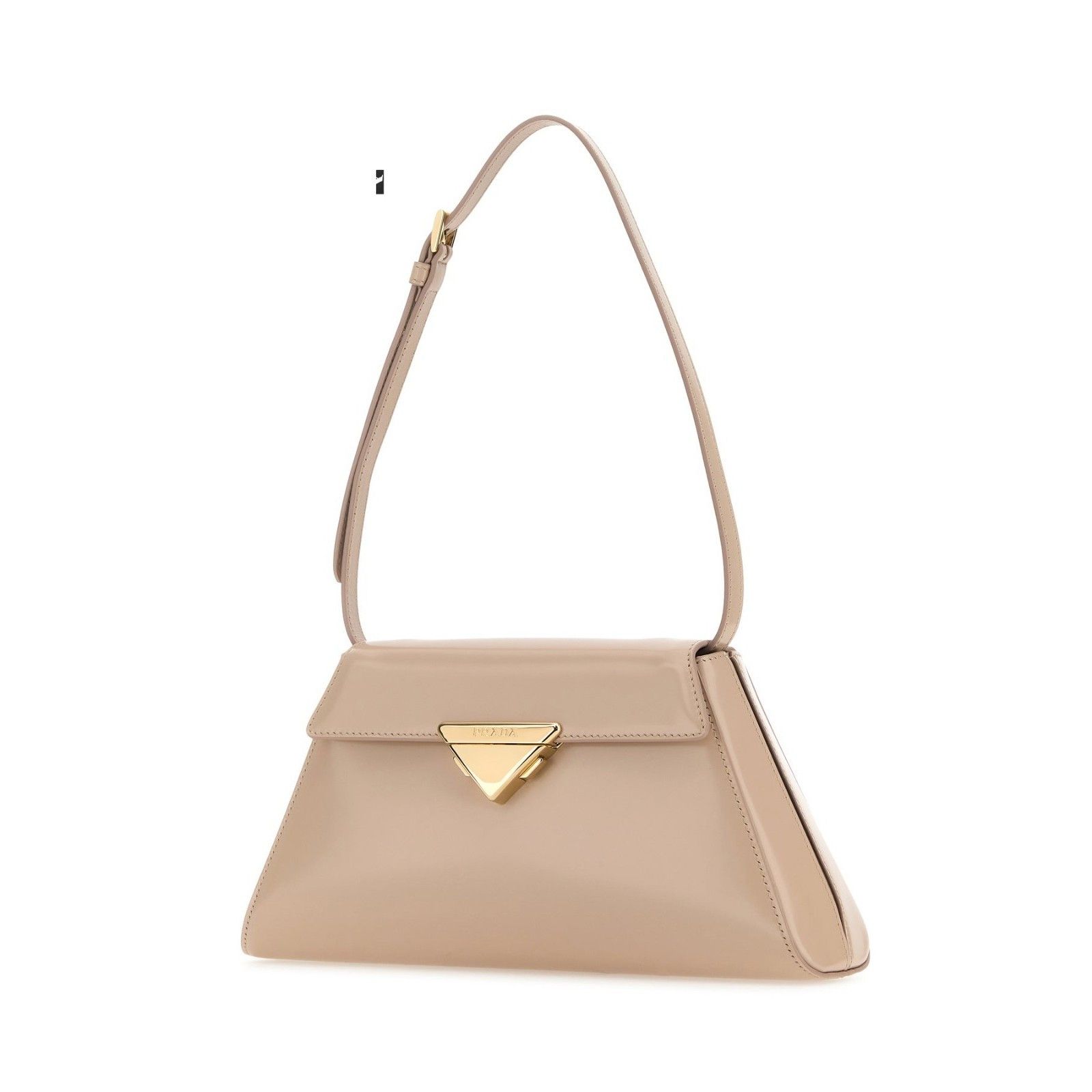 Prada PRADA Triangle Shape Powder Nude / Pink Shiny Leather Should Size ONE SIZE - 3 Thumbnail