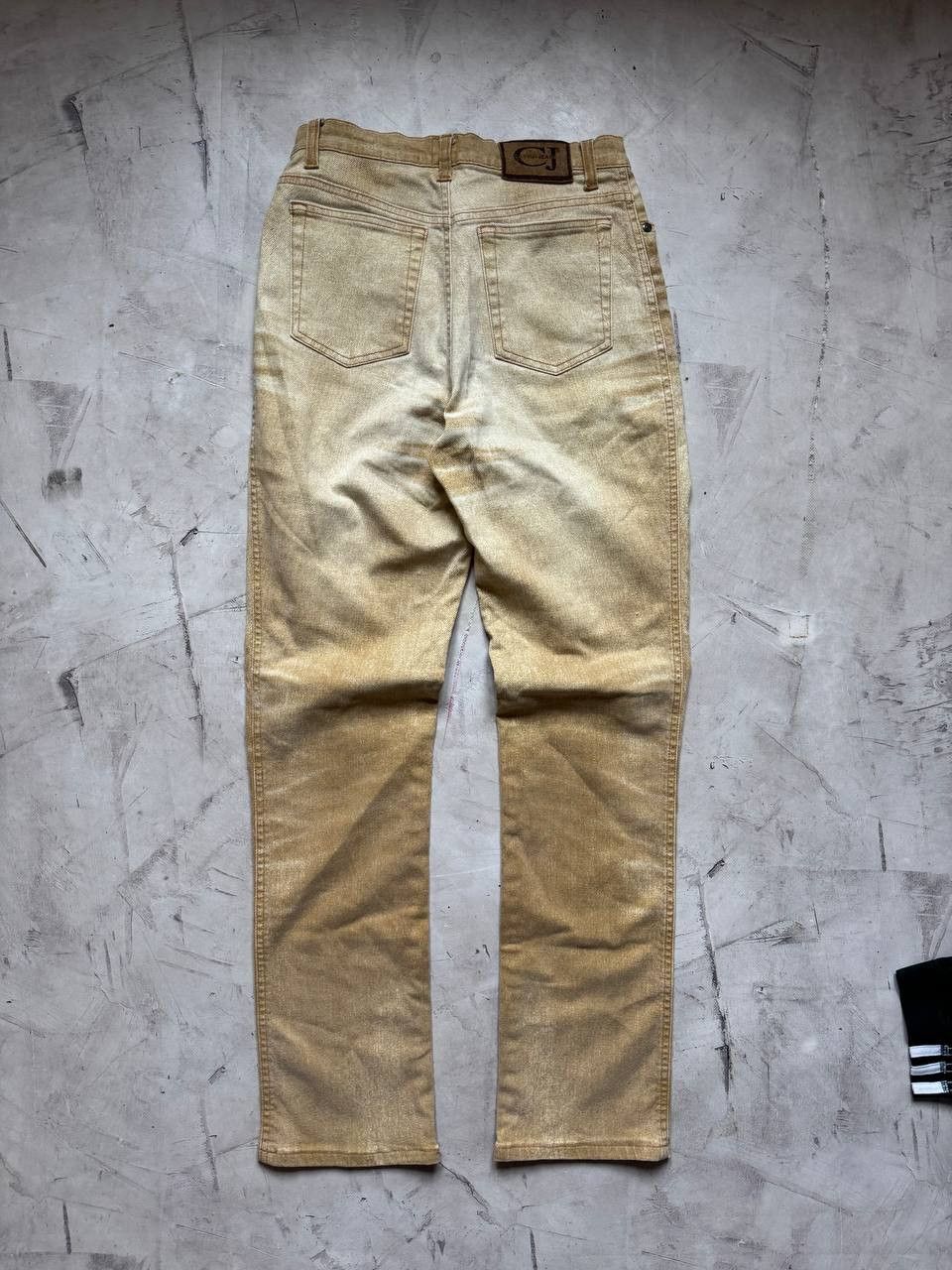 Roberto Cavalli Cavali jeans Sand washed denim pants vintage Size 29" - 4 Thumbnail