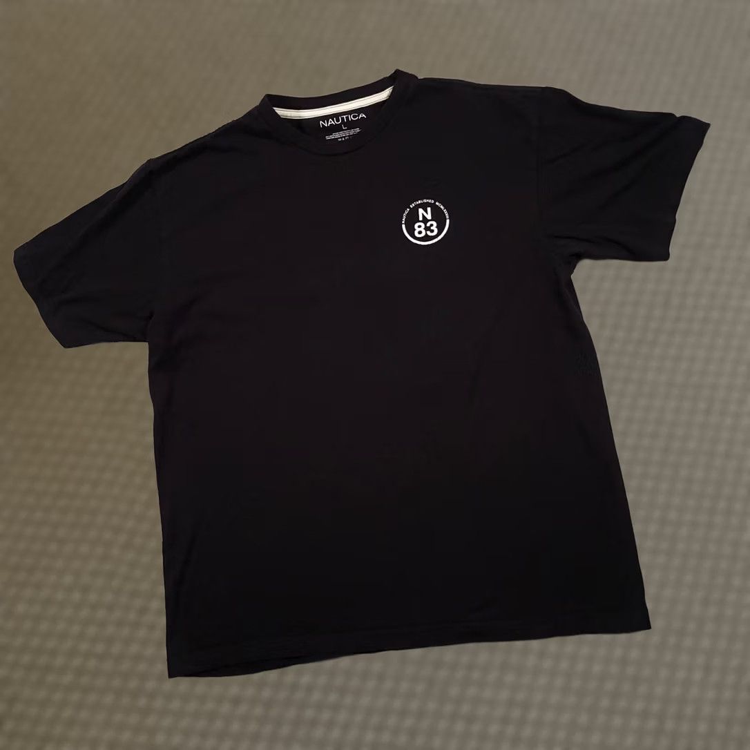 Nautica Nautica Competition Graphic T-Shirt Mens Large Black Sailing Double-Sided Size US L / EU 52-54 / 3 - 1 Thumbnail
