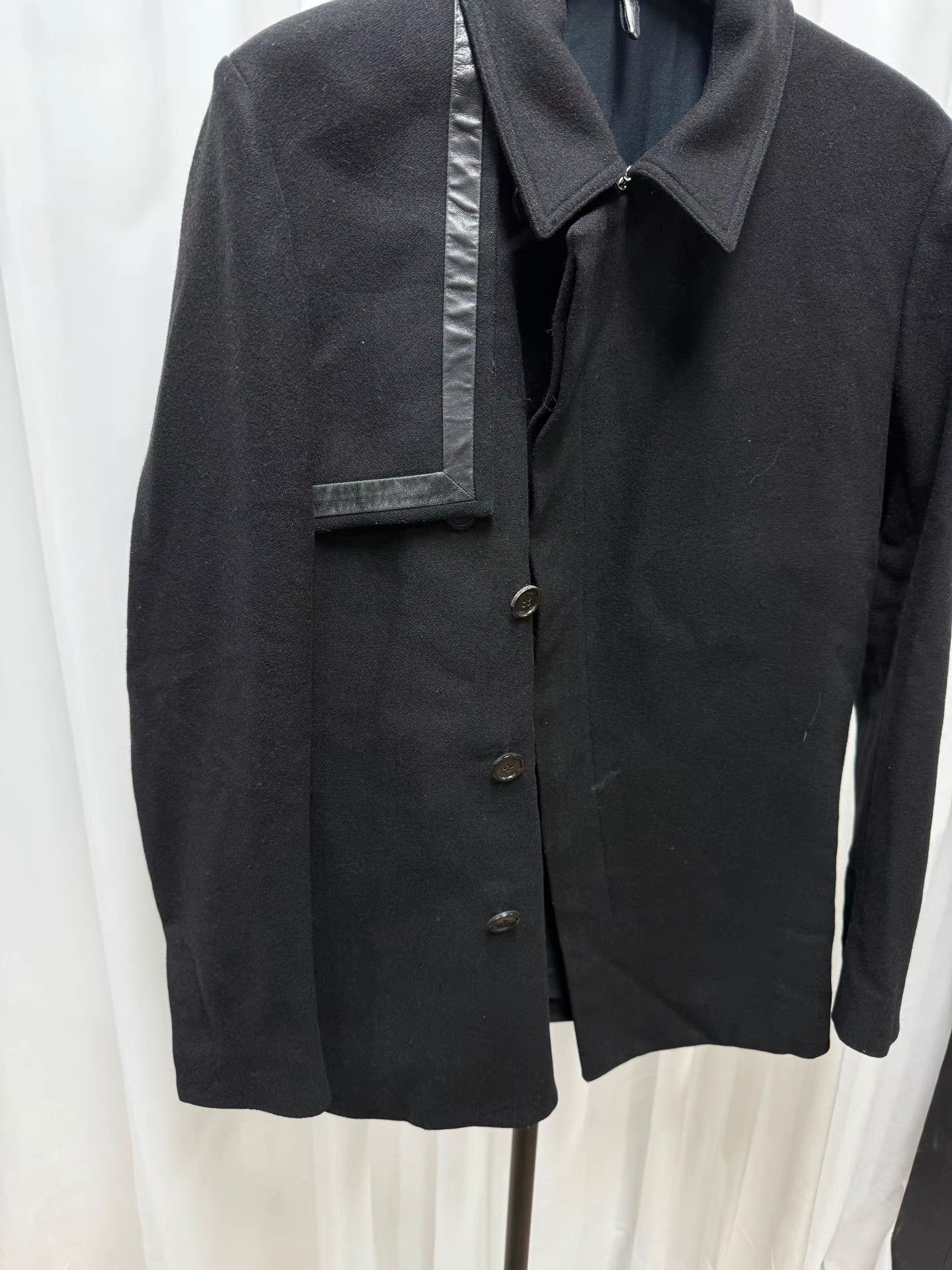 Dior Dior homme Leather Panel Coat K20 Size US S / EU 44-46 / 1 - 4 Thumbnail