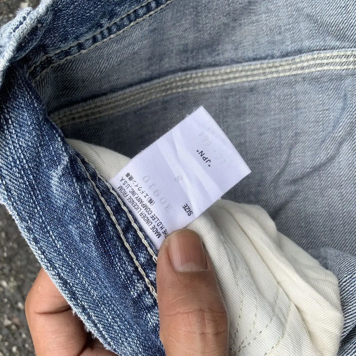 Lee Union Made By Lee Jeans Distressed Baggy WORKWEAR Denim Pant Size US 31 - 9 Thumbnail