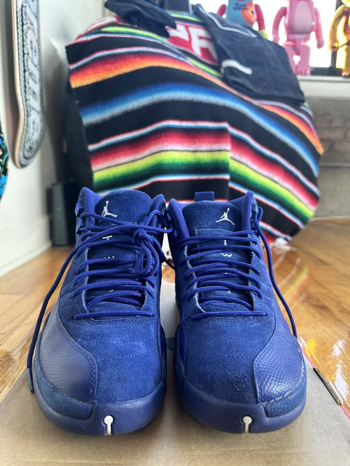 image of Jordan Nike Jordan 12 Retro Deep Royal Shoes in Deep Royal Blue, Men's (Size 9)