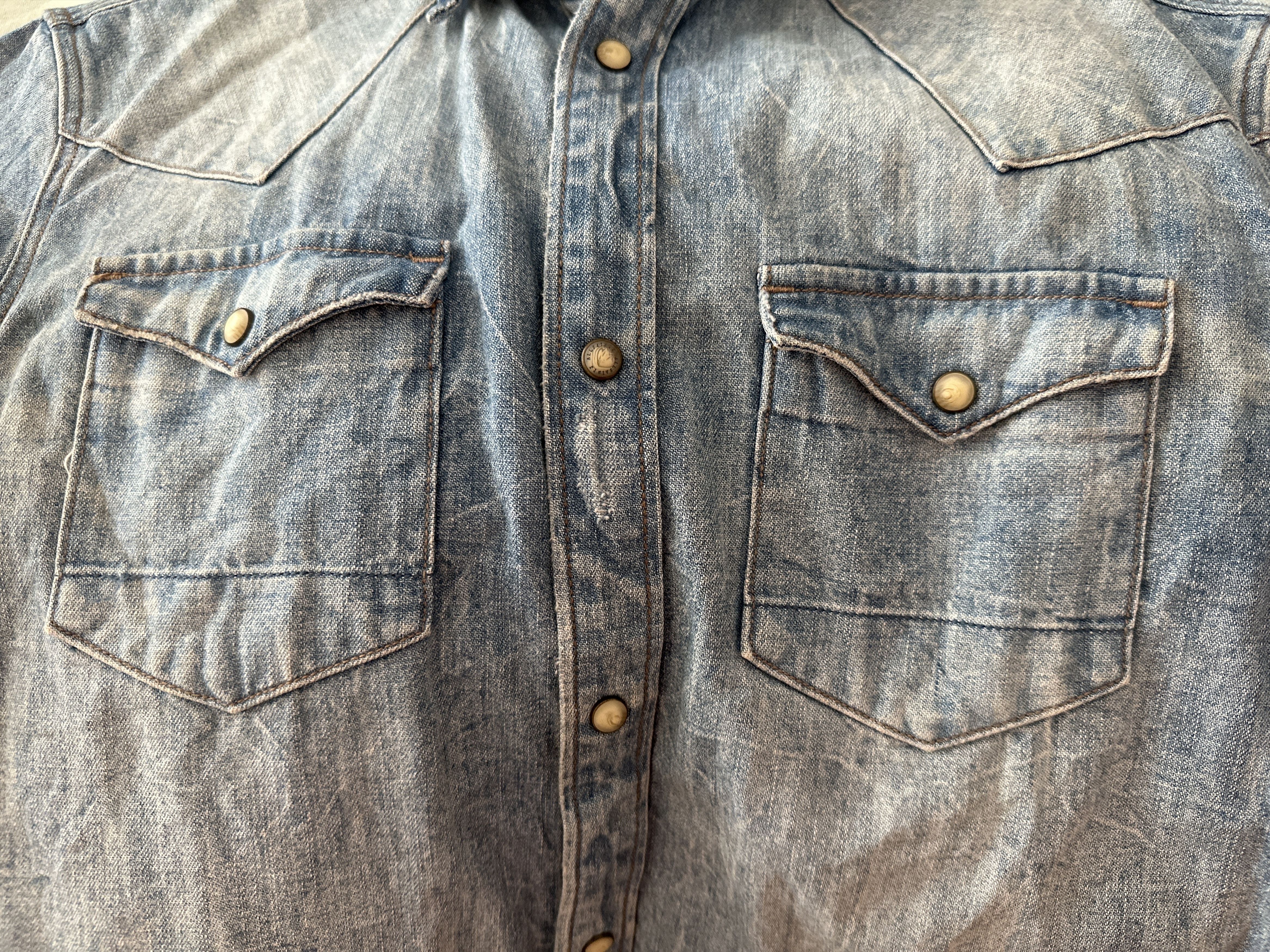 Allsaints Denim Button Up Size US L / EU 52-54 / 3 - 4 Thumbnail