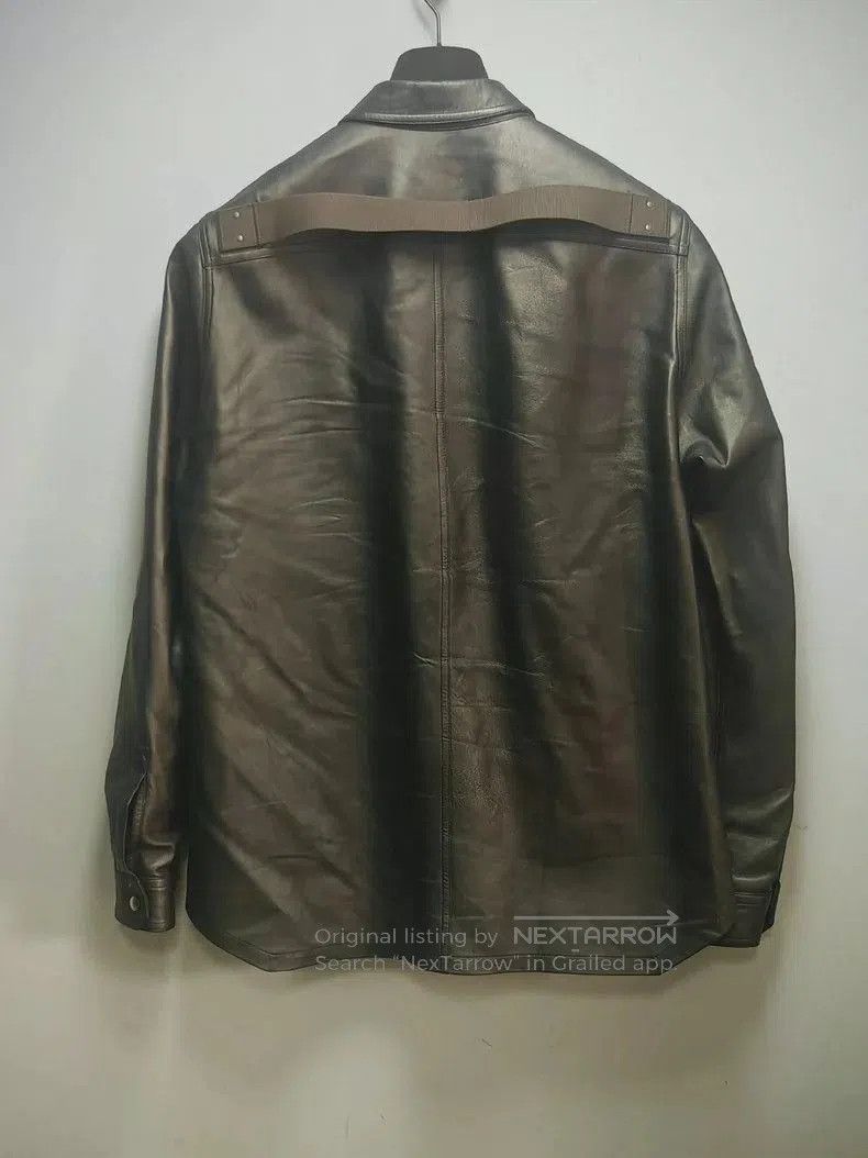 Rick Owens Rick Owens Metallic Coated Leather Jacket. Size US L / EU 52-54 / 3 - 2 Thumbnail