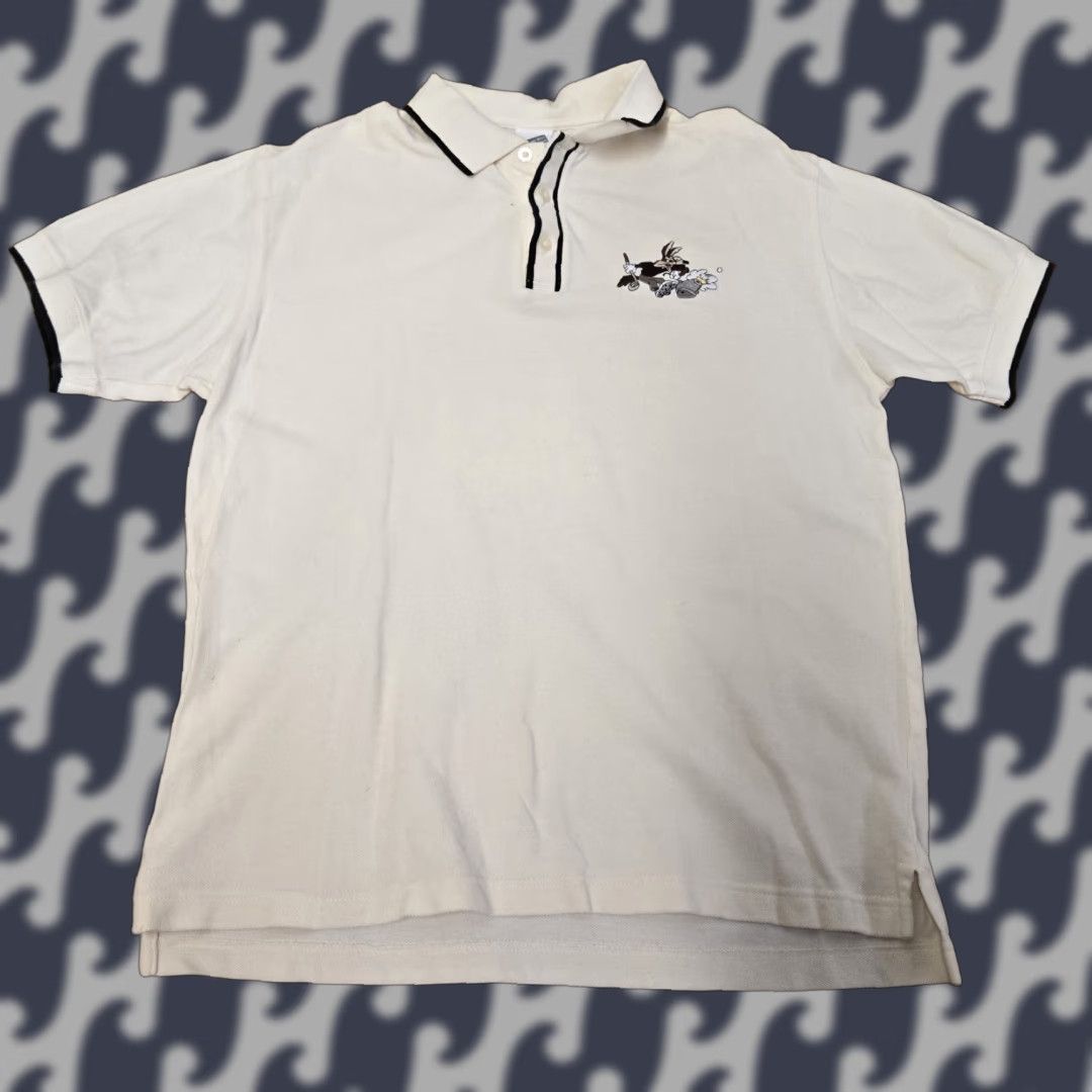 Vintage VINTAGE Warner Bros Polo Shirt Mens S Wile E Coyote Golf Embroidered Cartoon Looney Golfer White Polo Shirt Size US S / EU 44-46 / 1 - 1 Thumbnail