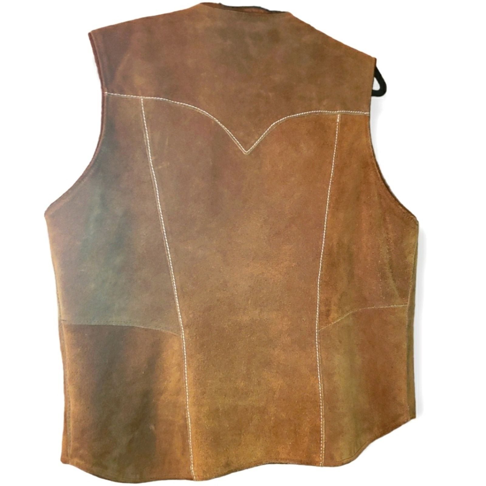Other EUC Vintage Men's Ranchwear leather snap Western vest sz 44 Size US L / EU 52-54 / 3 - 2 Thumbnail
