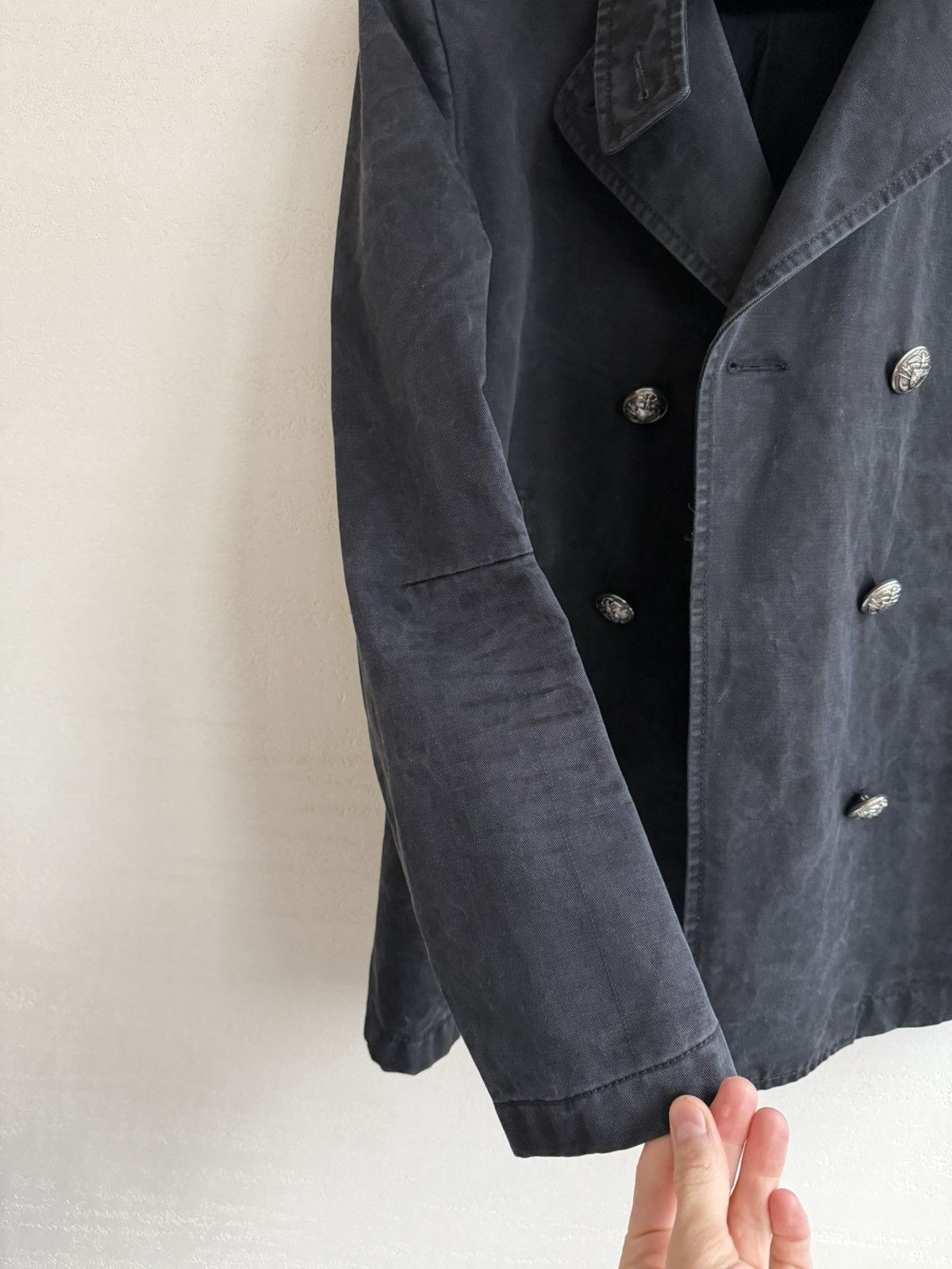 Balmain BALMAIN Decarnin SS 2011 Army Wide Shoulders Distressed Coat Size US S / EU 44-46 / 1 - 14 Thumbnail
