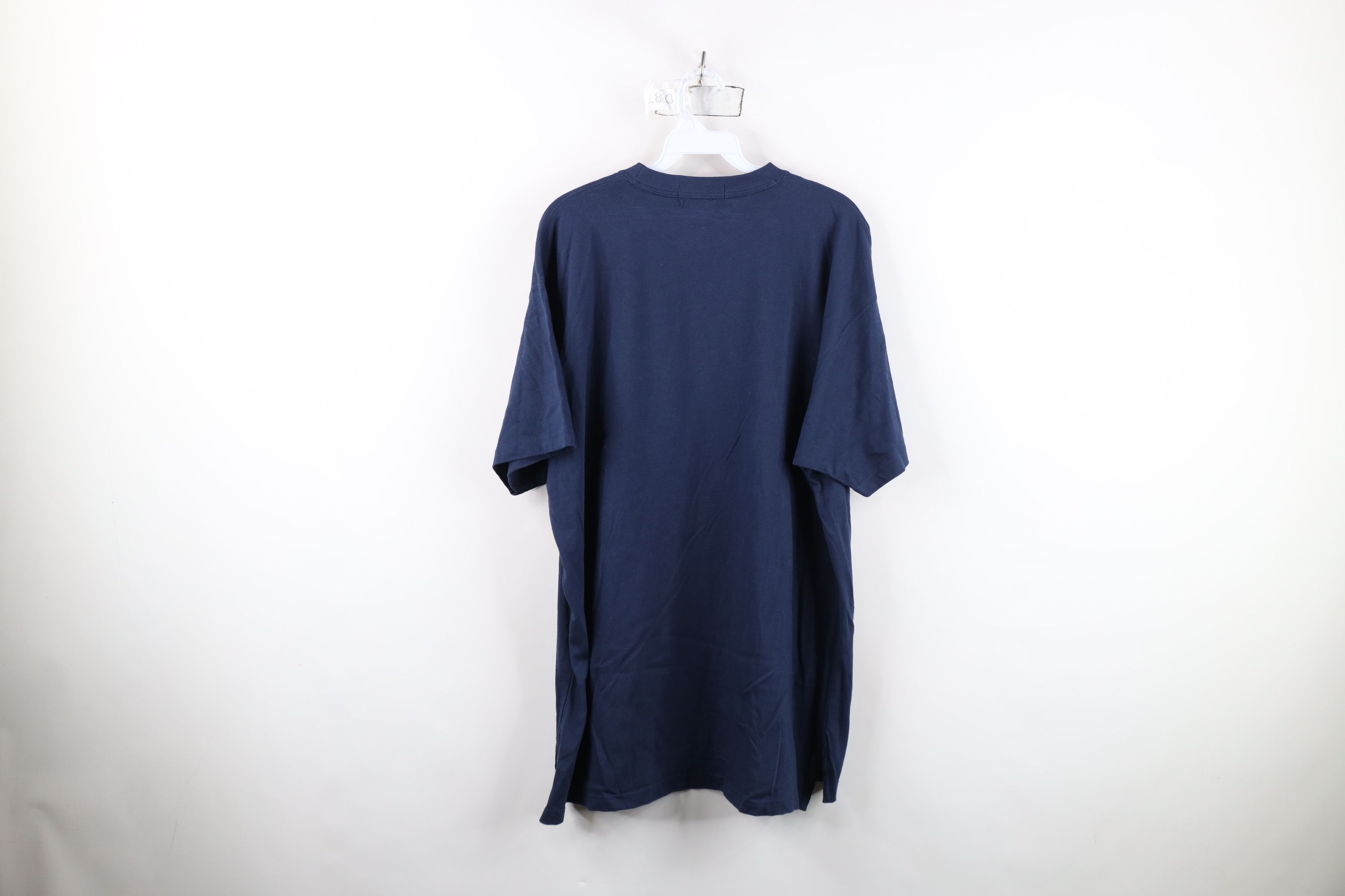 Vintage Vintage 90s Y2K Streetwear Baggy Pocket T-Shirt Navy Cotton Size US M / EU 48-50 / 2 - 10 Thumbnail