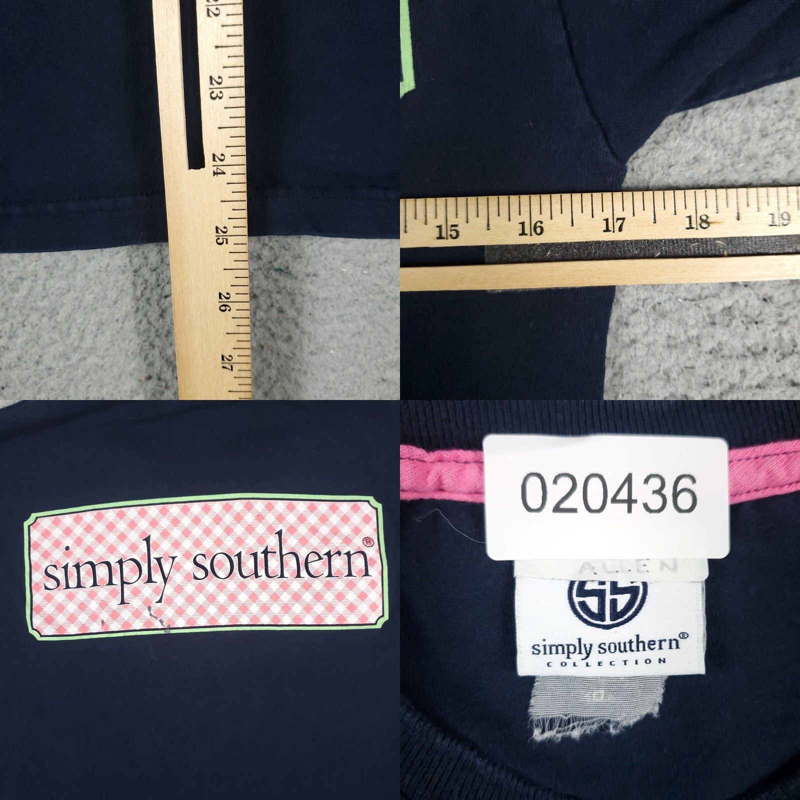Vintage Simply Southern T-Shirt Womens Small Navy Blue Long Sleeve Casual Crew Neck Size S / US 4 / IT 40 - 8 Thumbnail