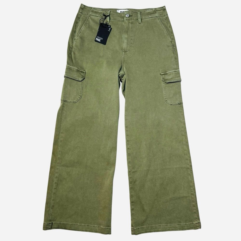 Paige NWT New Paige Carly Wide-Leg Ankle Cargo Green Pants Size 3 Size 30" / US 8 / IT 44 - 3 Thumbnail