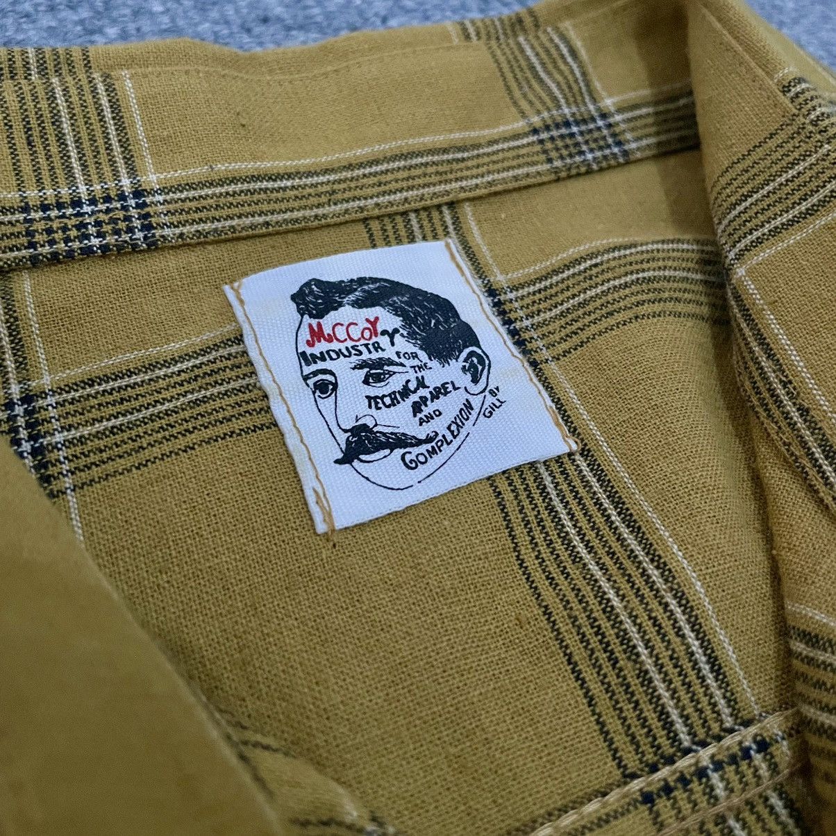 Japanese Brand The Real McCoy by Gili Union Button Up Shirt Plaid Mustard Size US L / EU 52-54 / 3 - 4 Thumbnail
