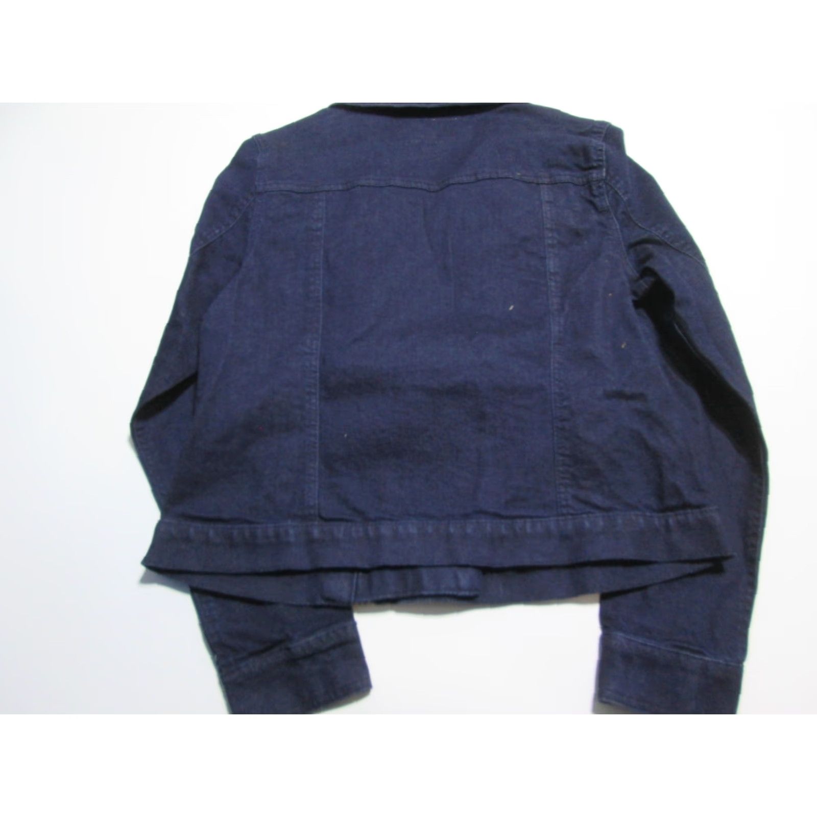 Vintage Jaclyn Smith Womens Denim Biker Jacket Navy Outerwear Size M Size M / US 6-8 / IT 42-44 - 2 Thumbnail