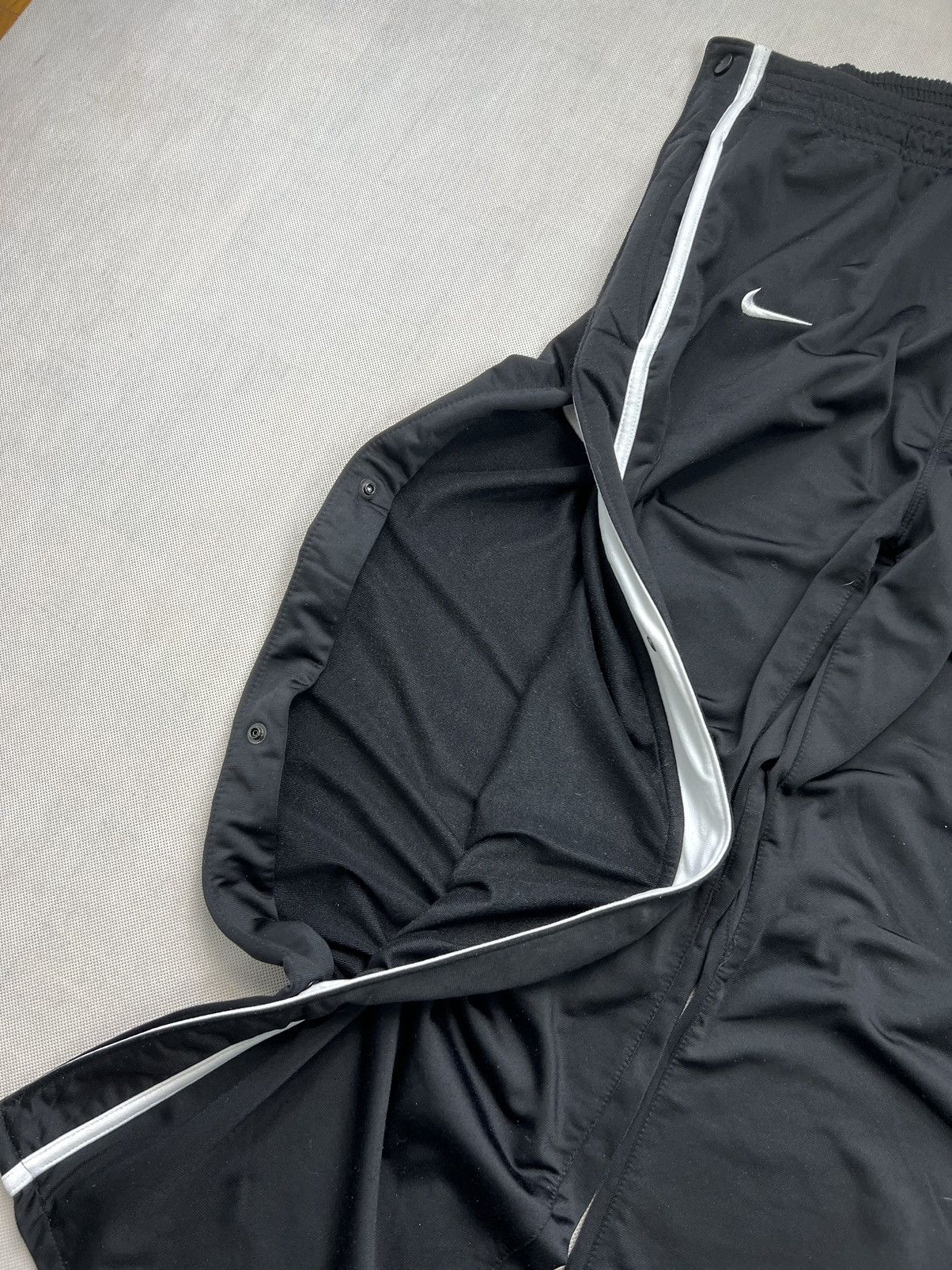 Nike × Vintage Baggy Wide Pants Nike Swoosh Vintage Black Size US 38 / EU 54 - 3 Thumbnail