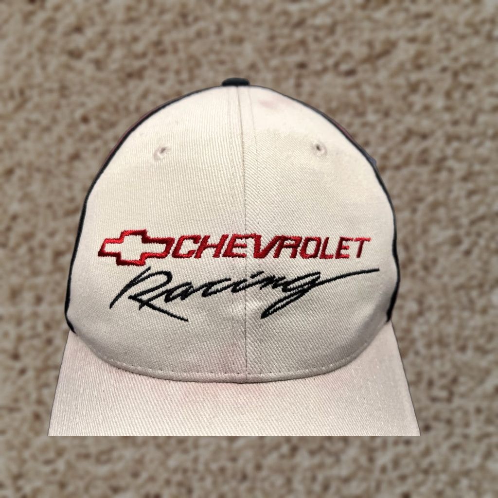 Drew Drew Pearson Chevrolet Racing Hat Cap Adjustable One Size White Cotton Men Baseball Cap Size ONE SIZE - 1 Thumbnail