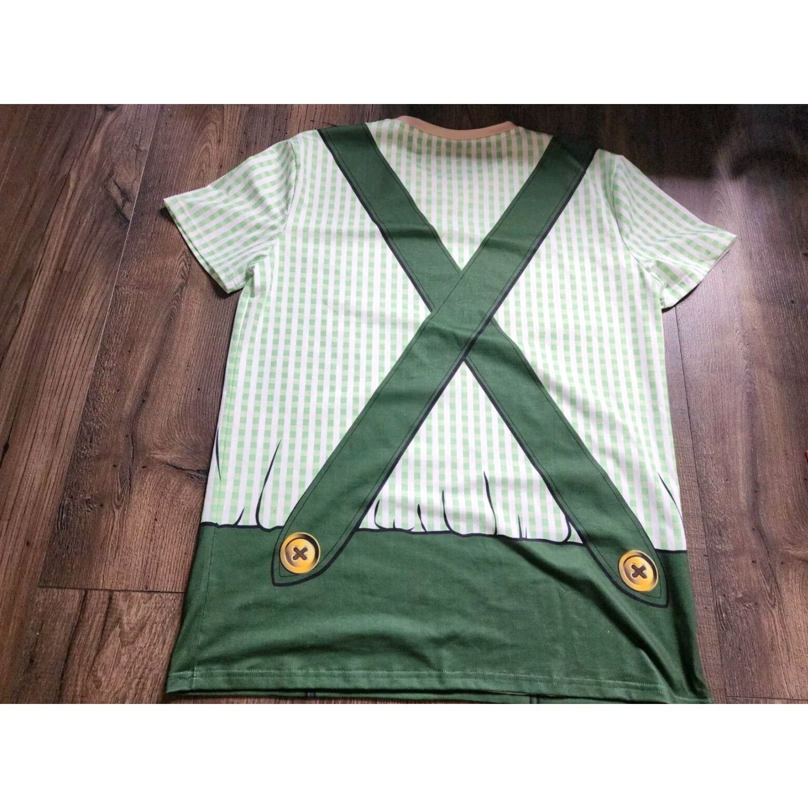 Vintage Mens XL Oktoberfest German Beer All Over Print Costume Suspenders T Shirt Size US L / EU 52-54 / 3 - 2 Thumbnail