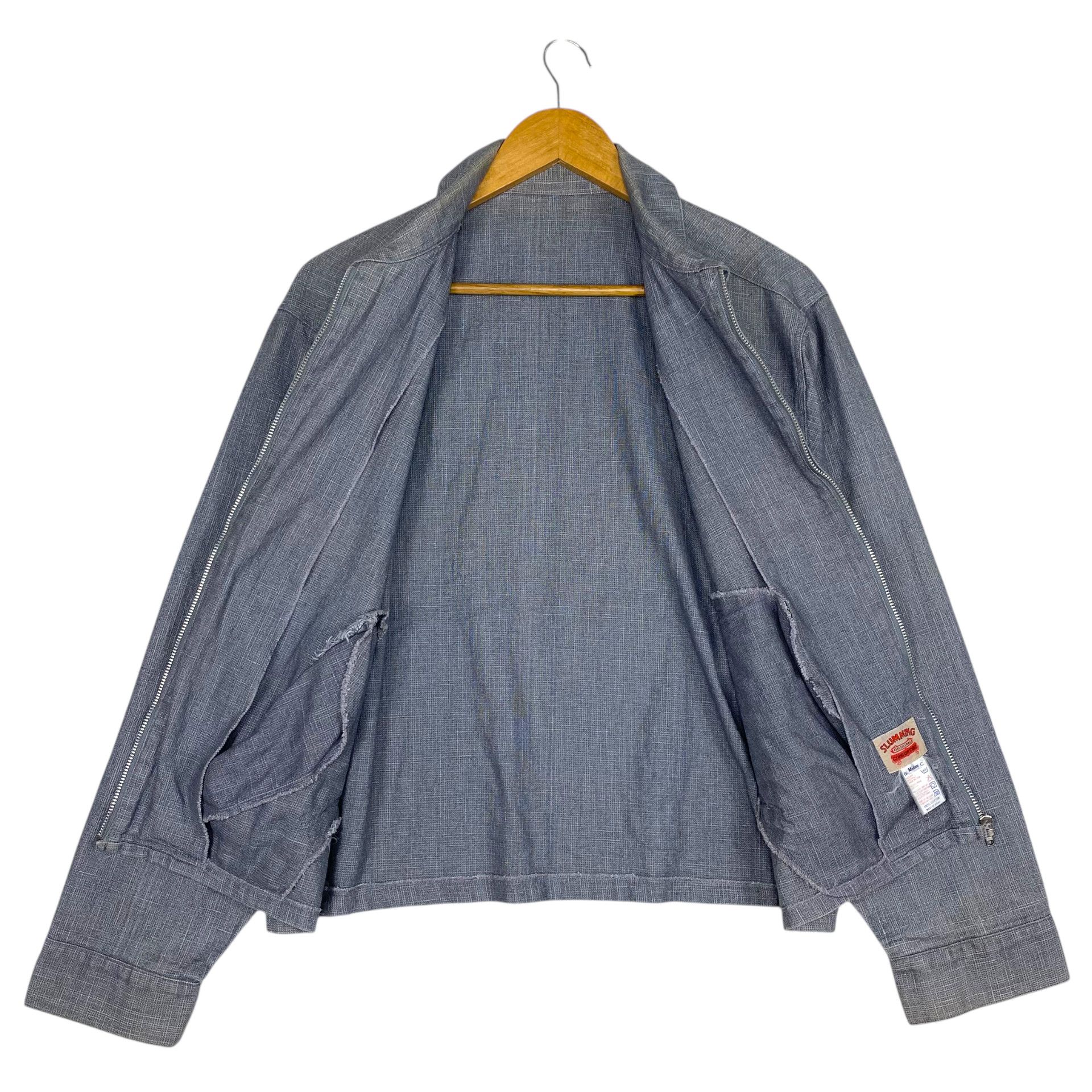 Japanese Brand 💥 SLUMMING JAPAN CHAMBRAY BLOUSON JACKET Size US M / EU 48-50 / 2 - 6 Thumbnail